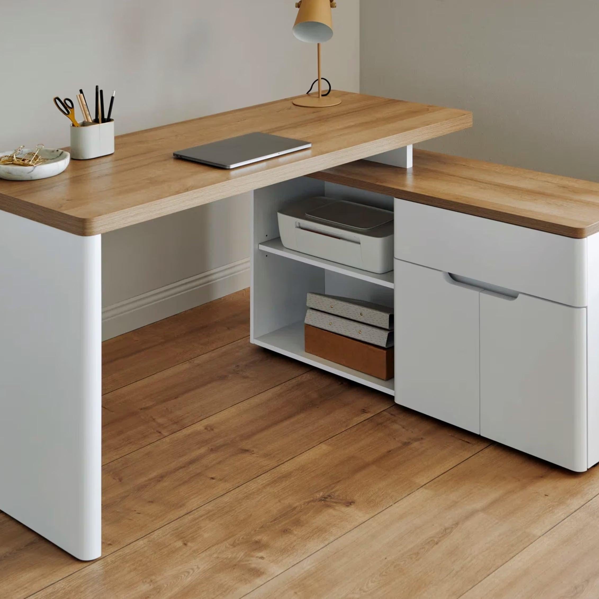 Eleanor L-shaped computer Desk - YANDZ HOME