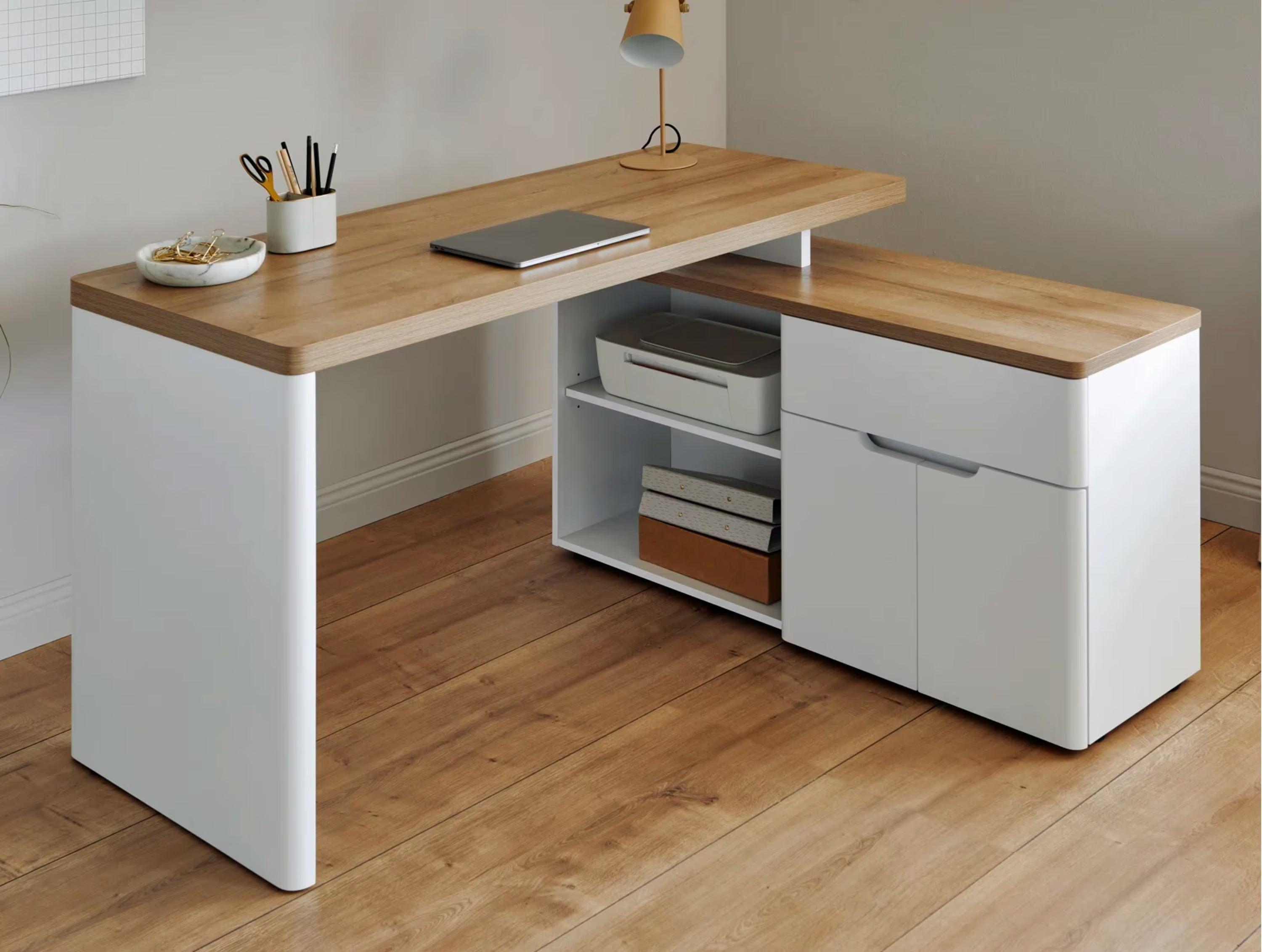 Eleanor L-shaped computer Desk - YANDZ HOME