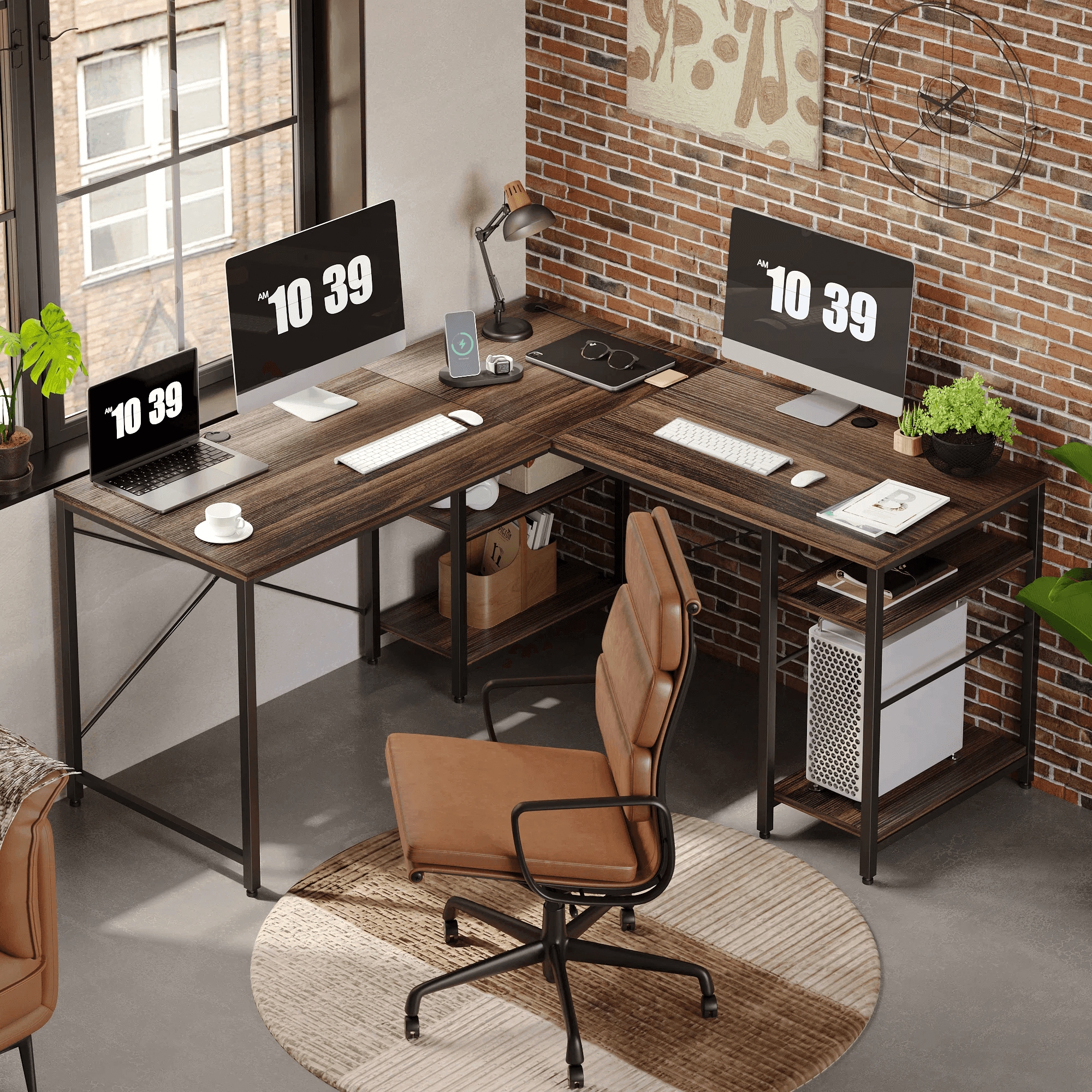 Rowland L-shaped computer Desk - YANDZ HOME