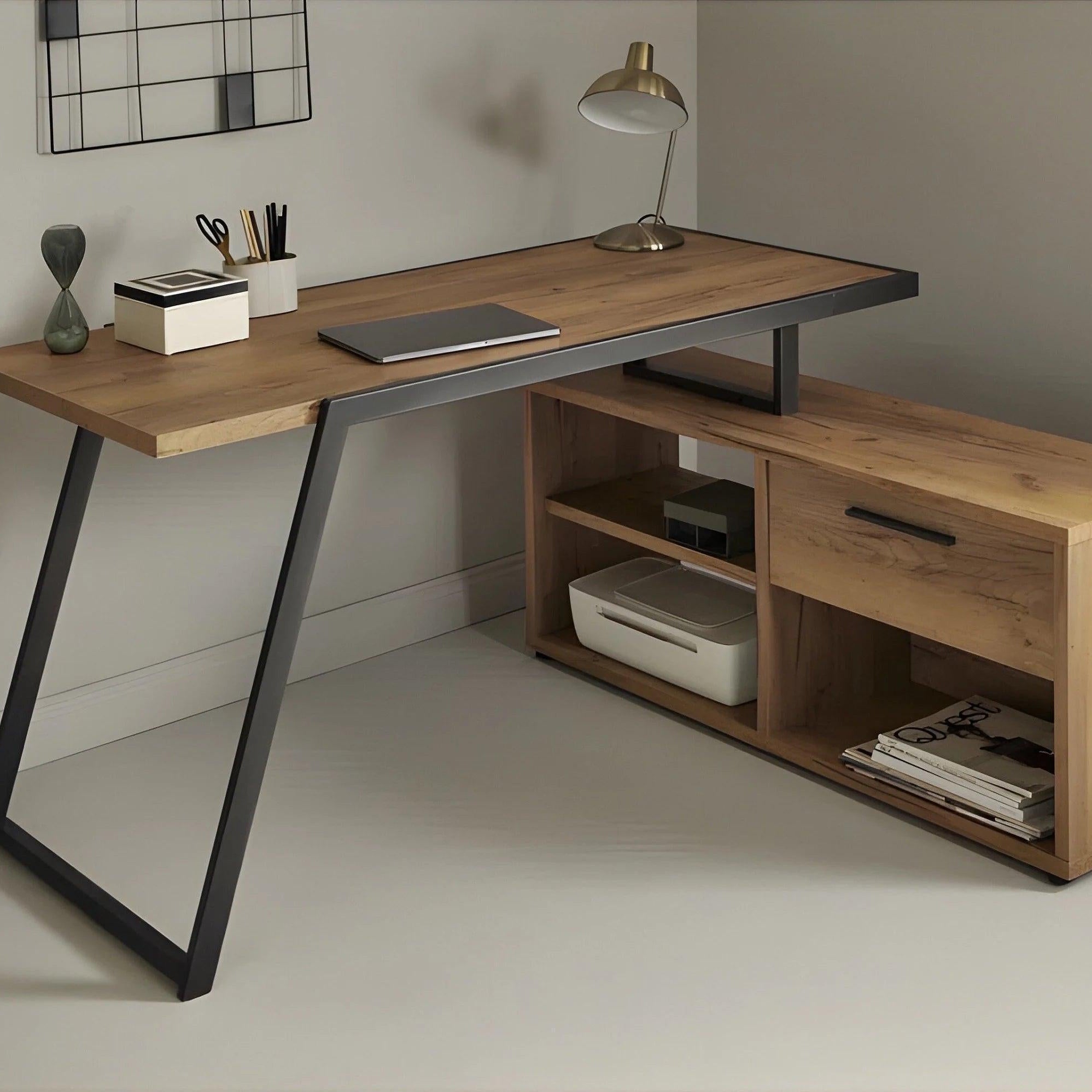 Erenda L-shaped desk - YANDZ HOME