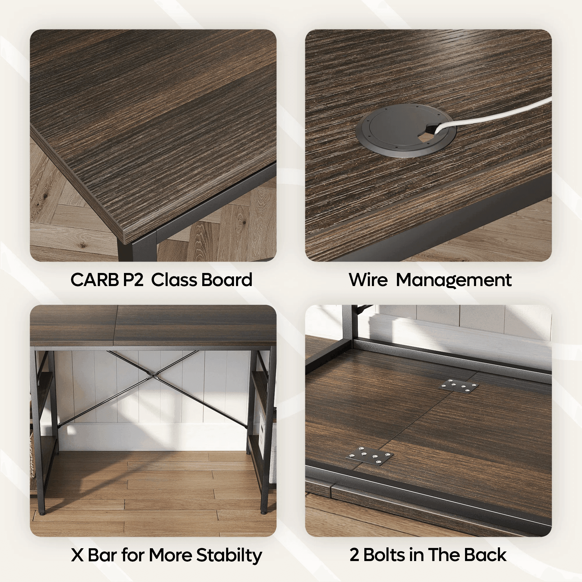 Rowland L-shaped computer Desk - YANDZ HOME