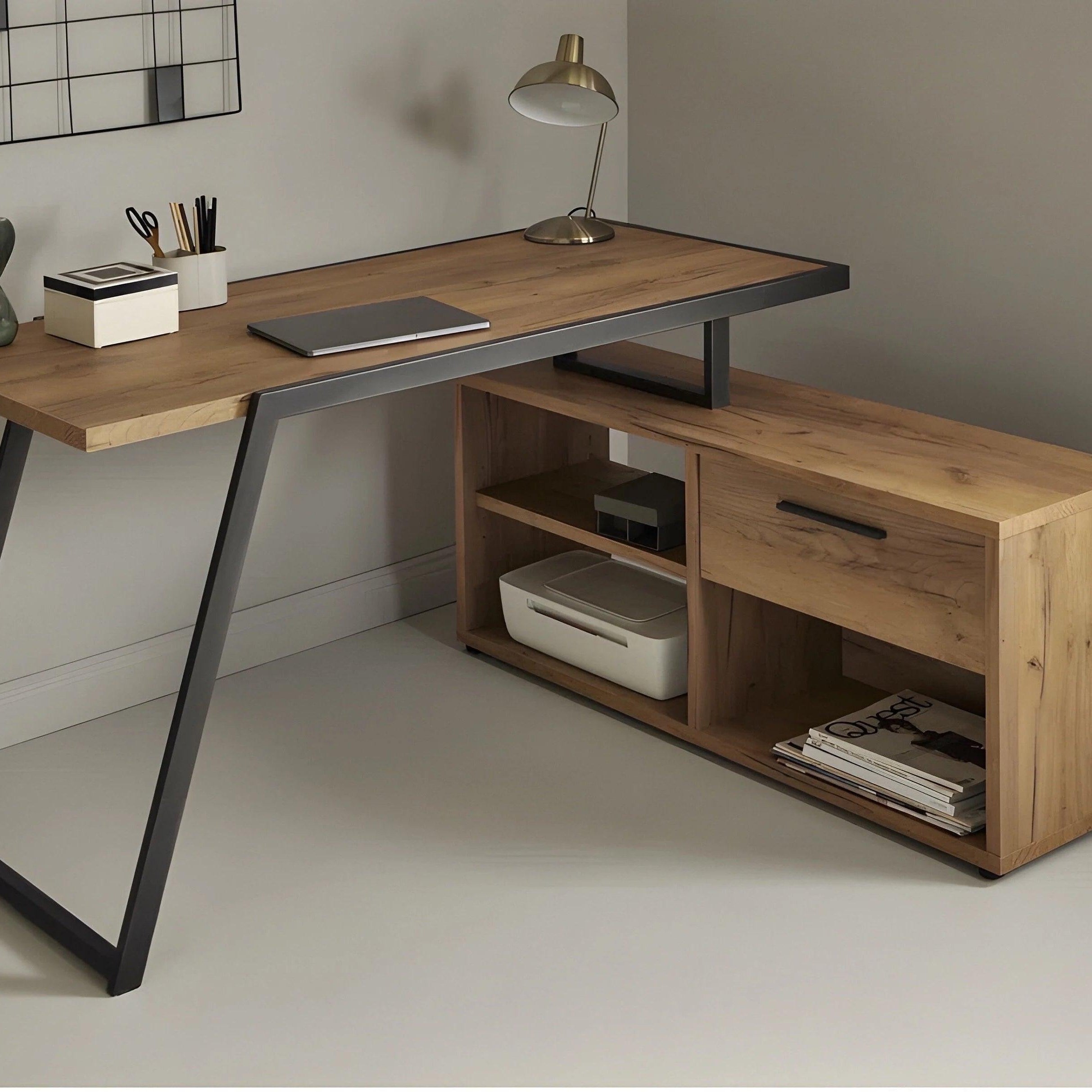Erenda L-shaped desk - YANDZ HOME