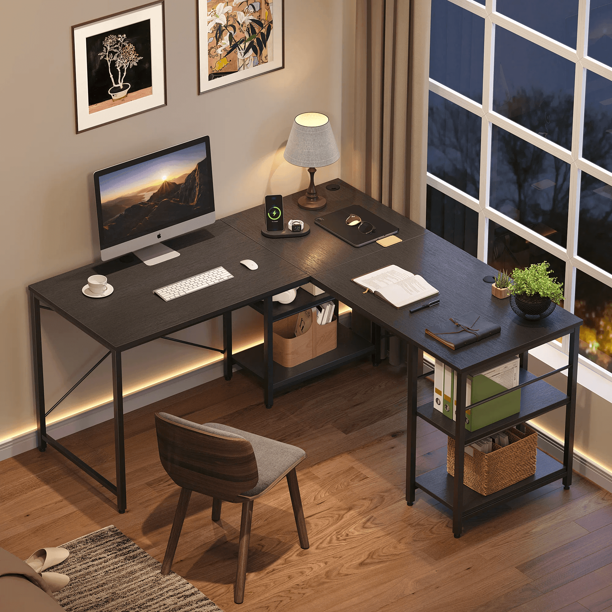 Rowland L-shaped computer Desk - YANDZ HOME