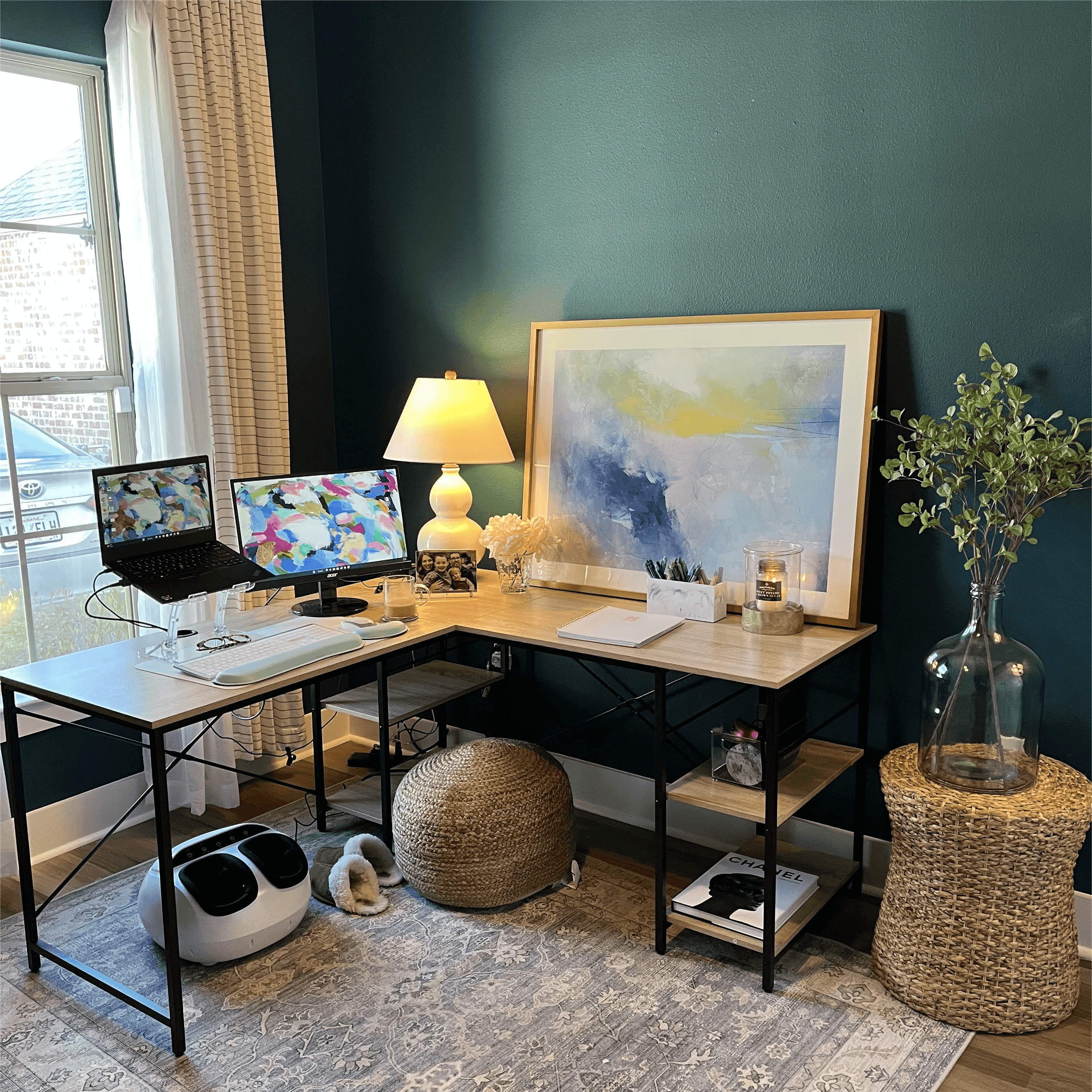 Rowland L-shaped computer Desk - YANDZ HOME