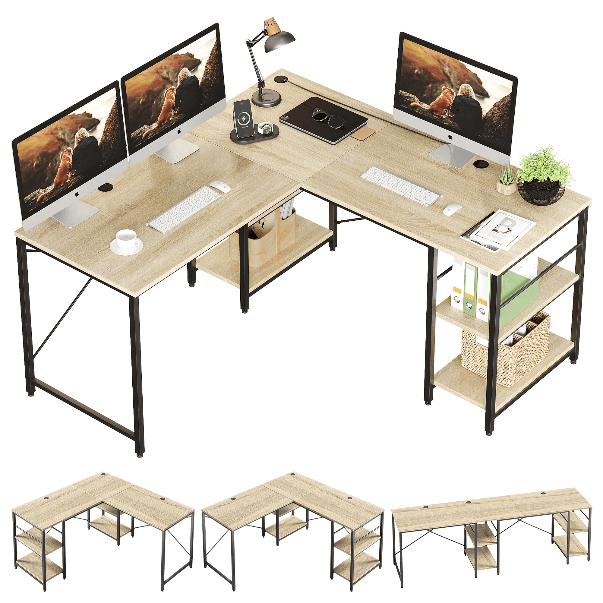 Rowland L-shaped computer Desk - YANDZ HOME