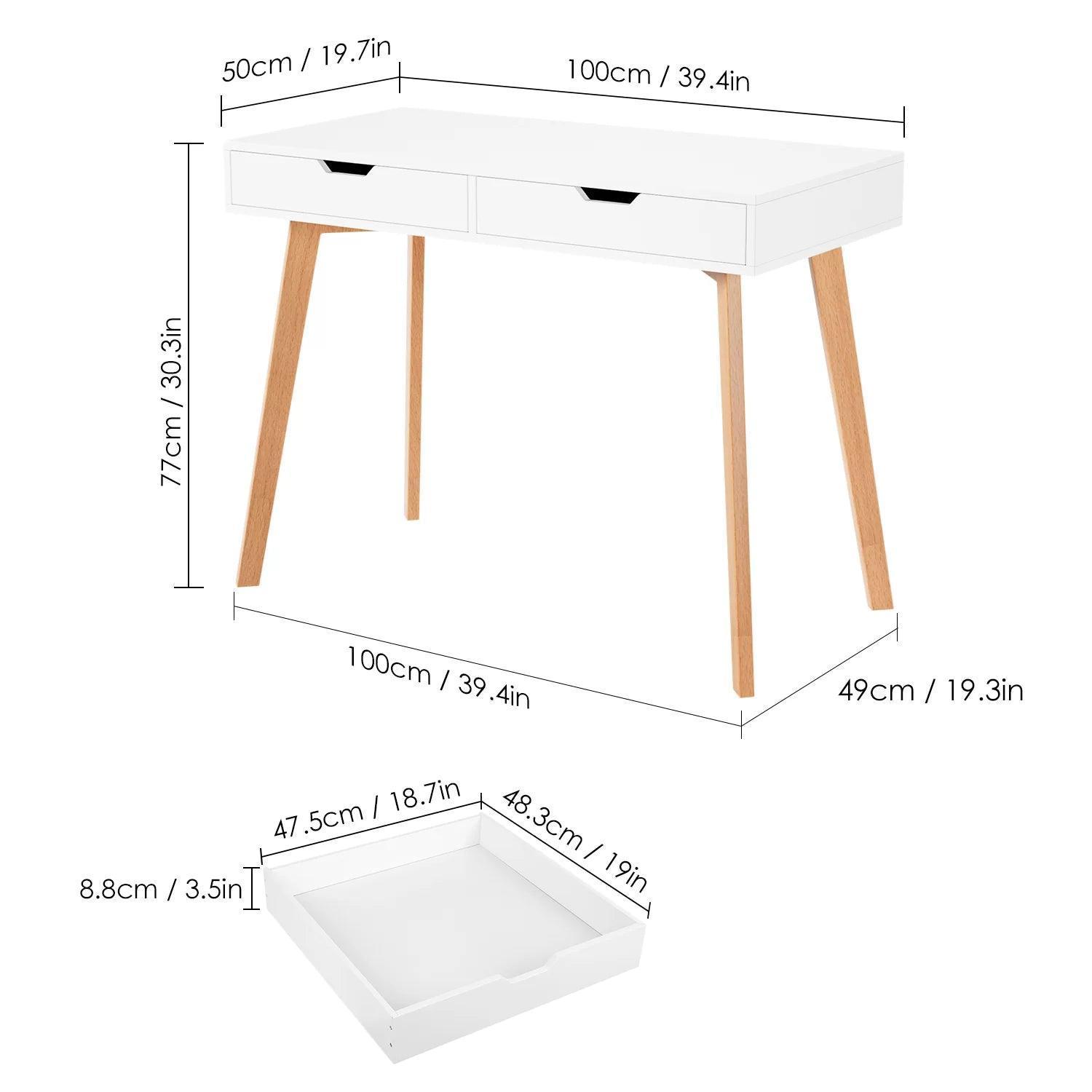 Eleanor 2-Drawer writing Desk - YANDZ HOME