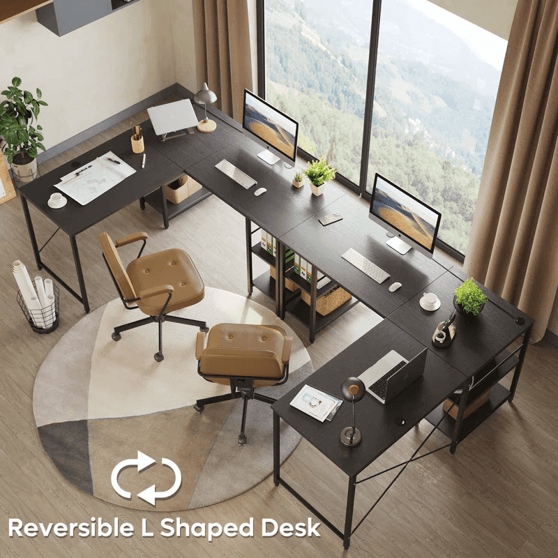 Rowland L-shaped computer Desk - YANDZ HOME