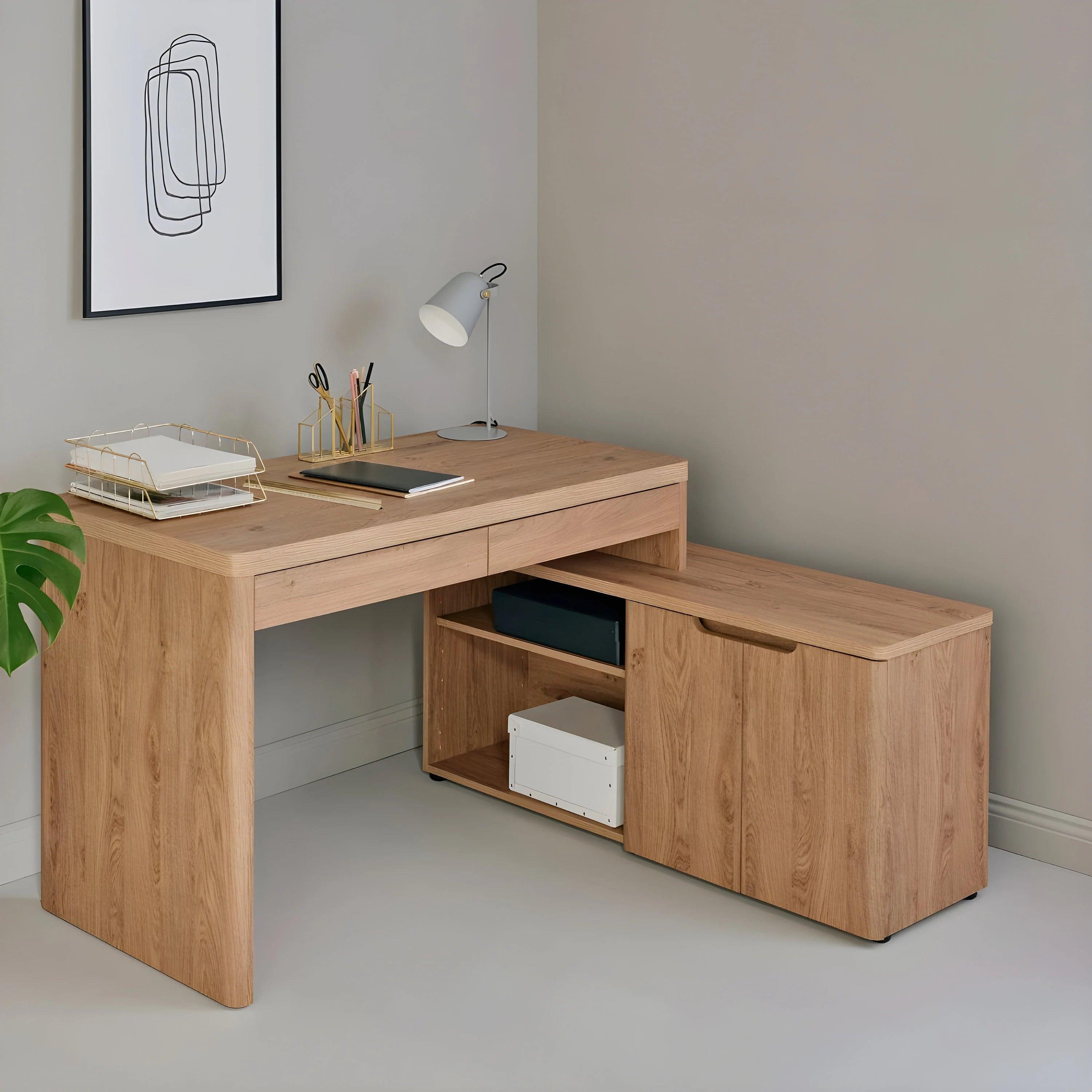 Morfield L-shaped computer Desk - YANDZ HOME