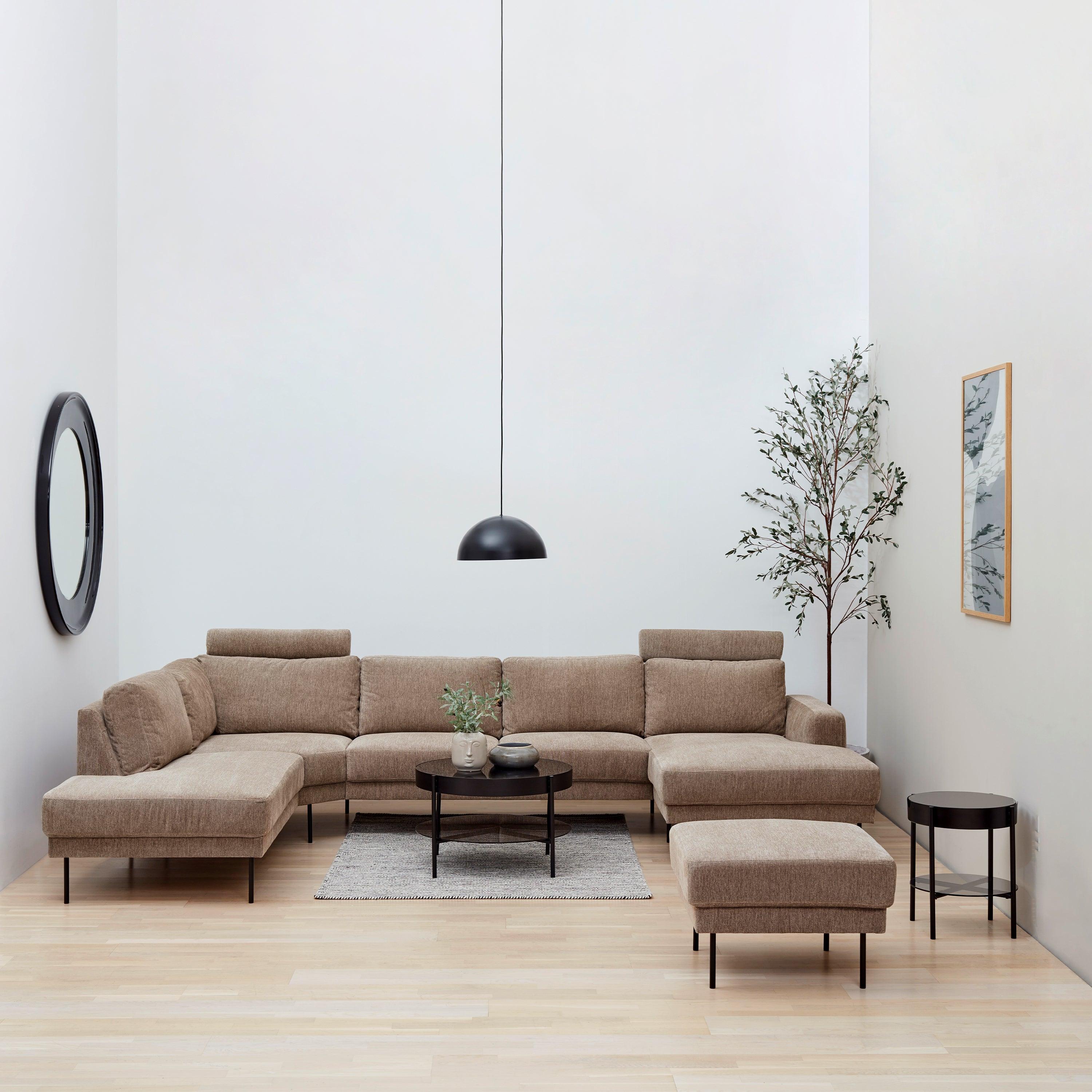 Talon Round Coffee Table – Black with Smoked Glass Top (75 cm) - YANDZ HOME