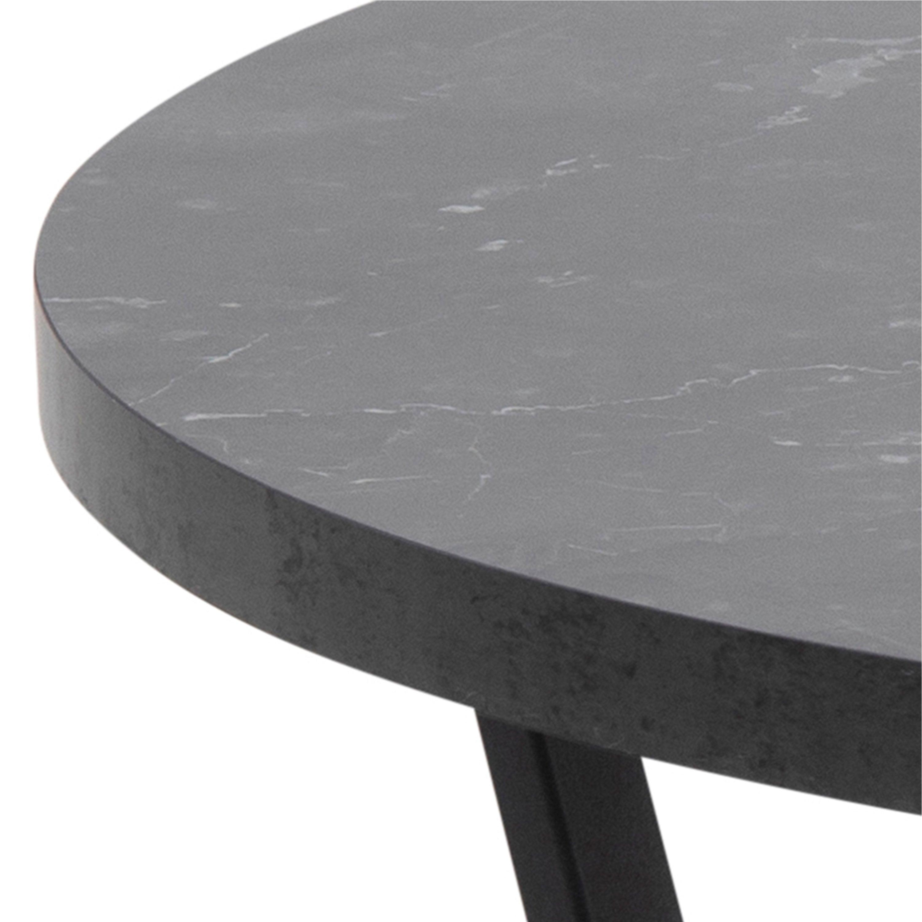 Bella Round Coffee Table with Black Marble Effect - YANDZ HOME
