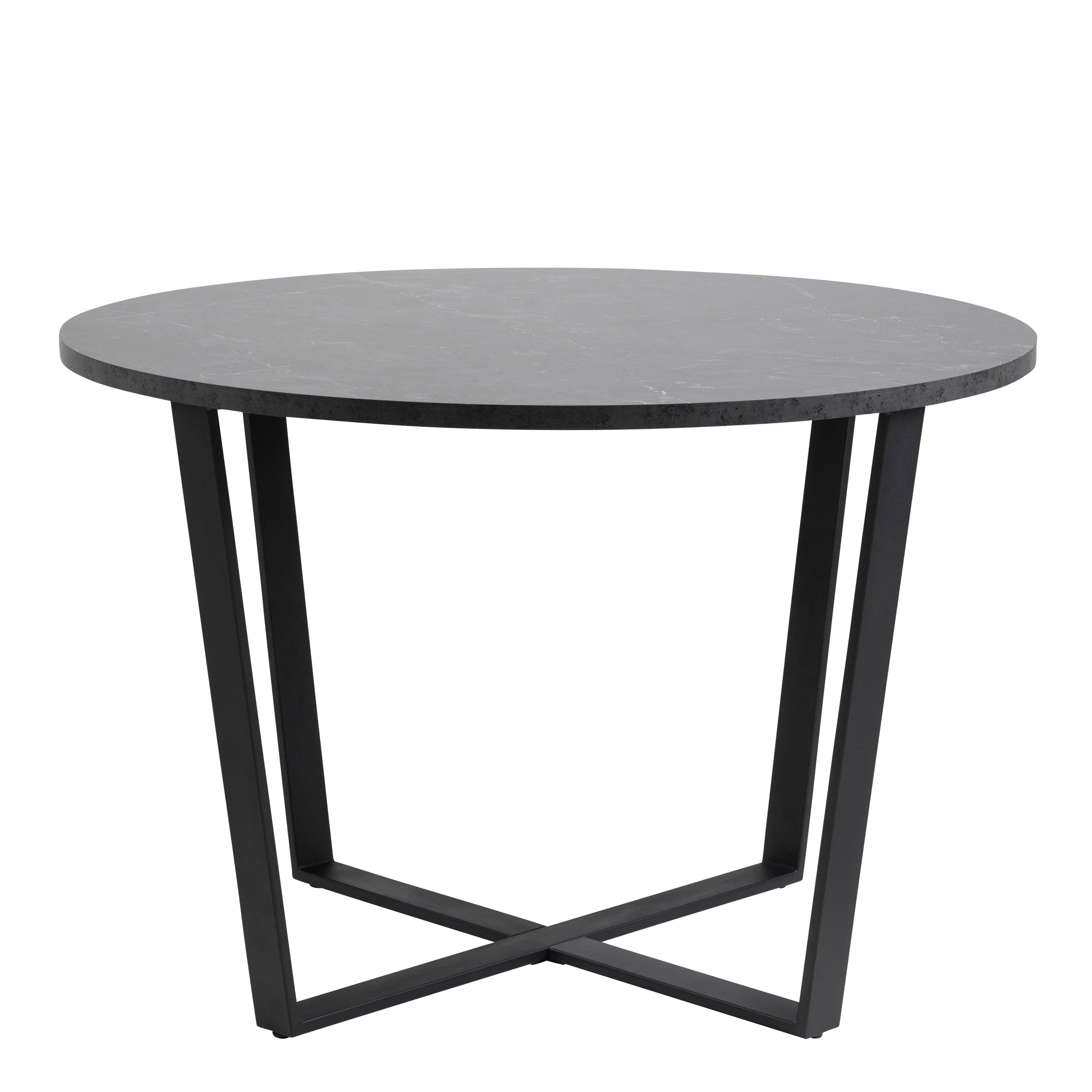 Amani Round Dining Table with Marble Effect Top - YANDZ HOME