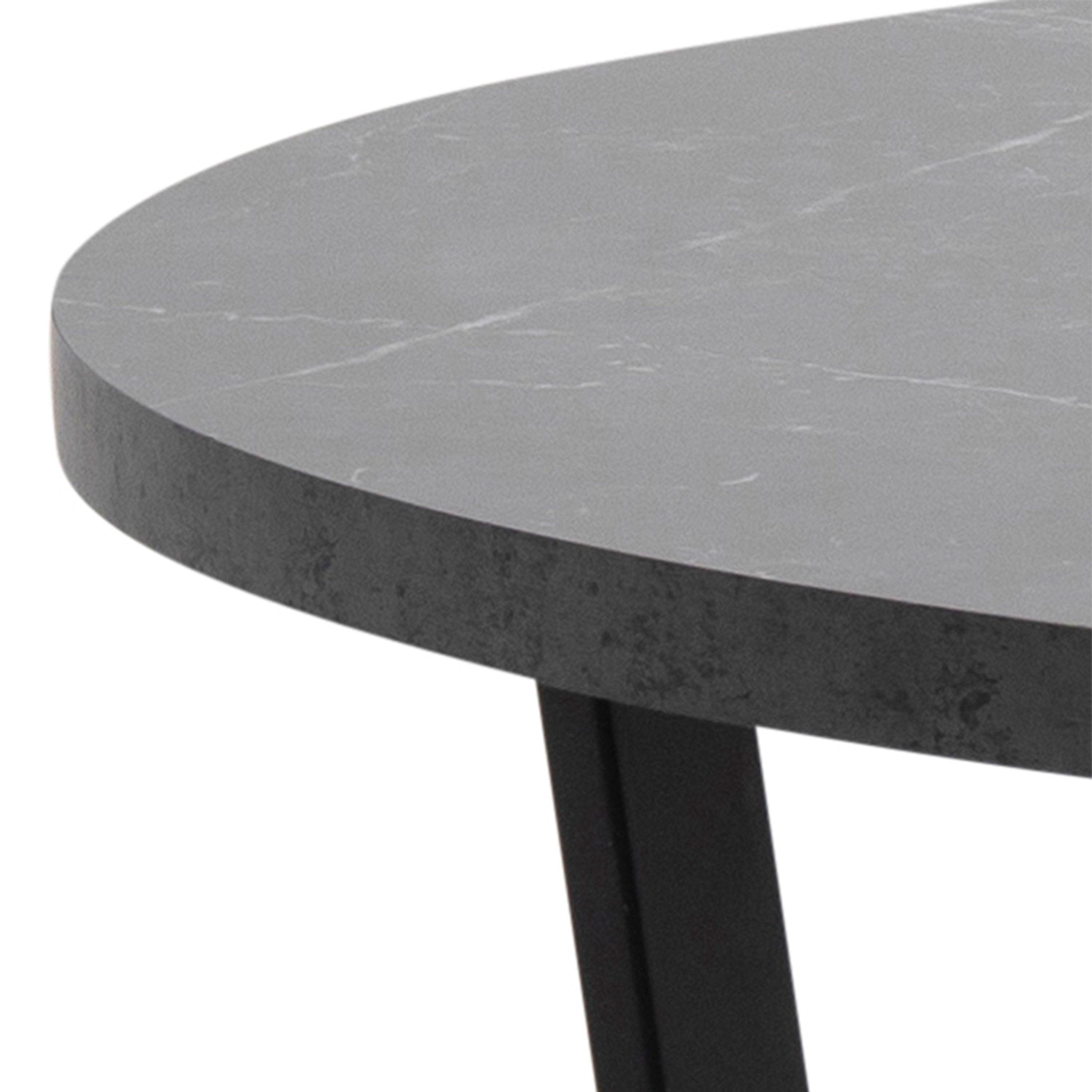 Amani Round Dining Table with Marble Effect Top - YANDZ HOME