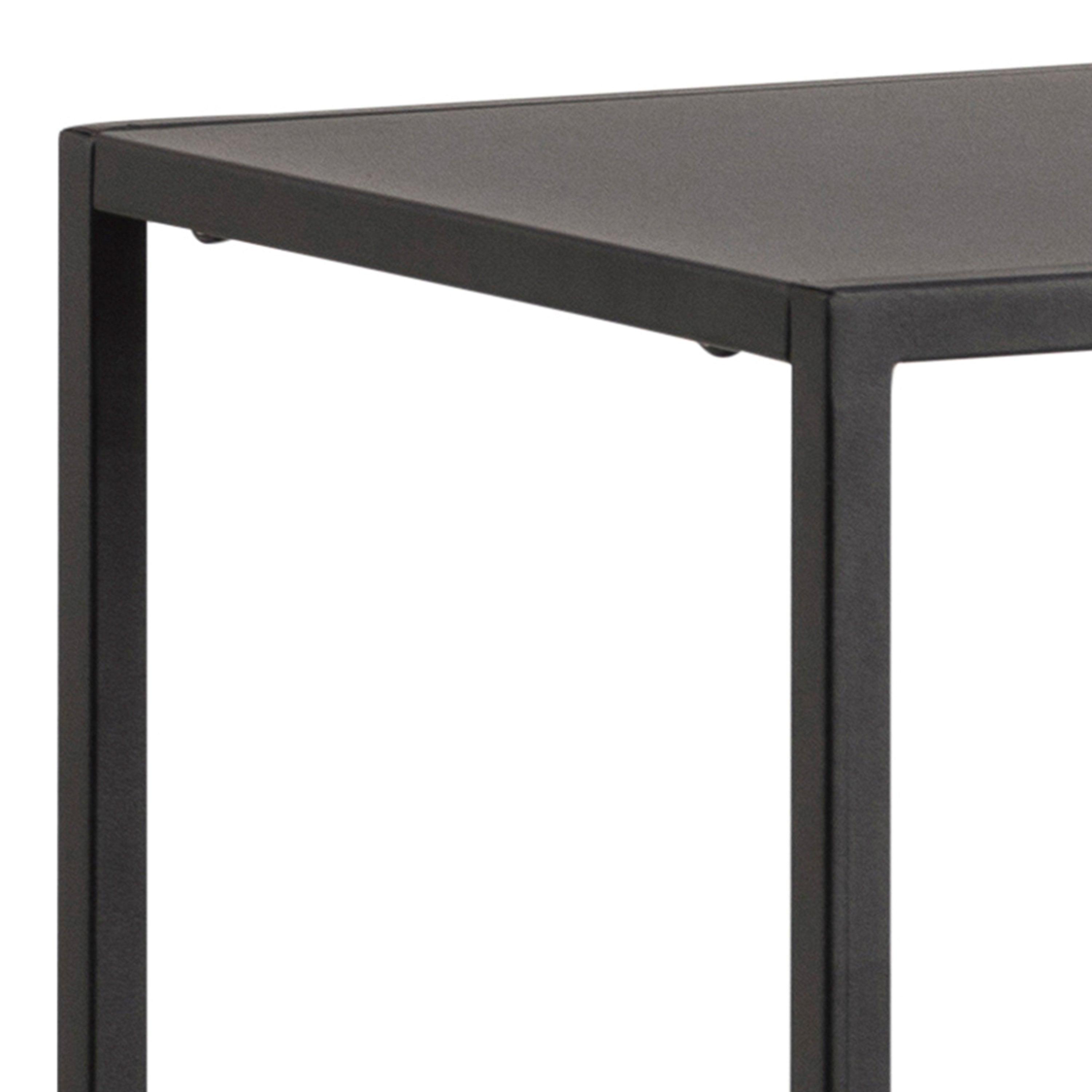 Sophia Asymmetrical Bookcase with 3 Shelves in Matt Black - YANDZ HOME