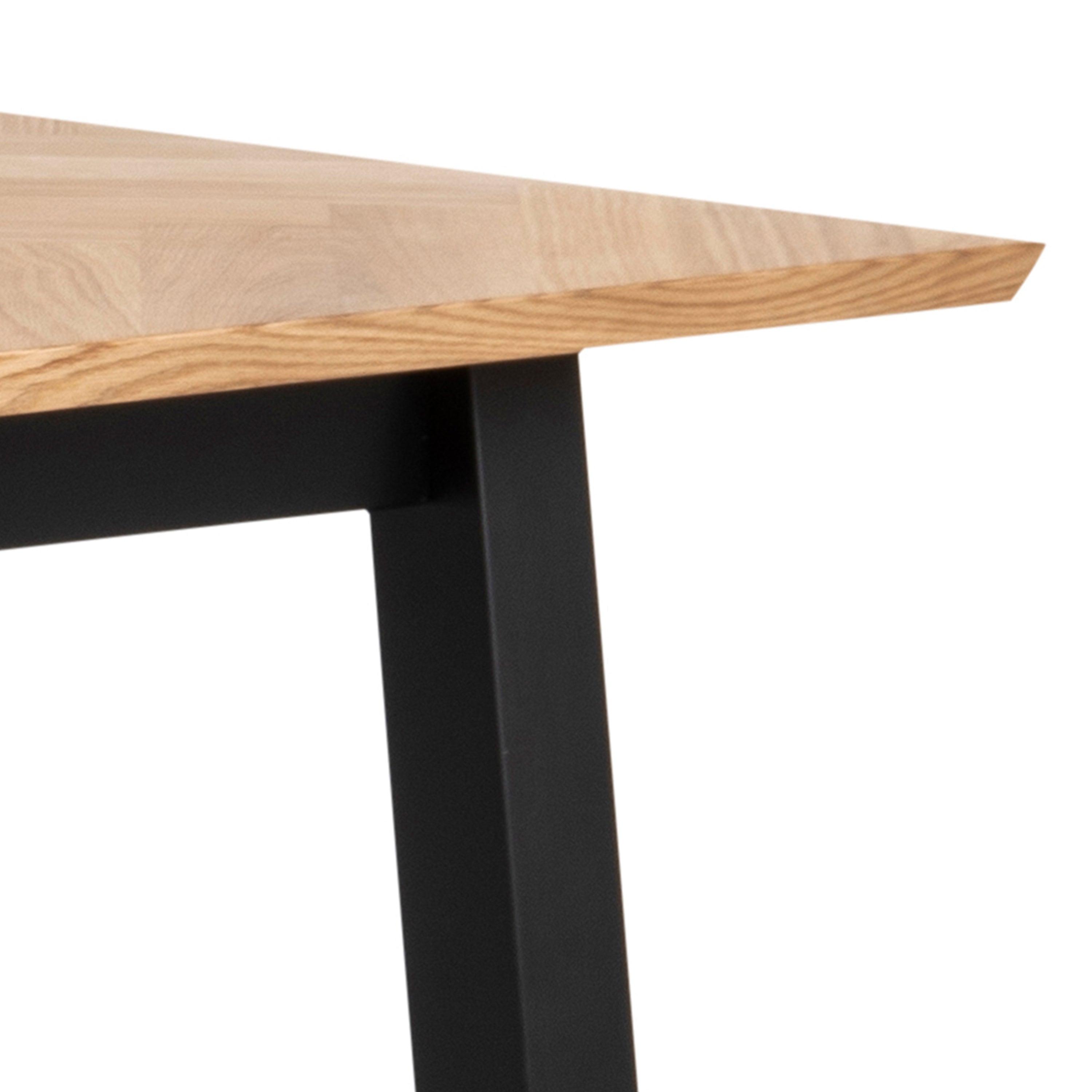 Savona Dining Table in Oak with Herringbone Effect - YANDZ HOME