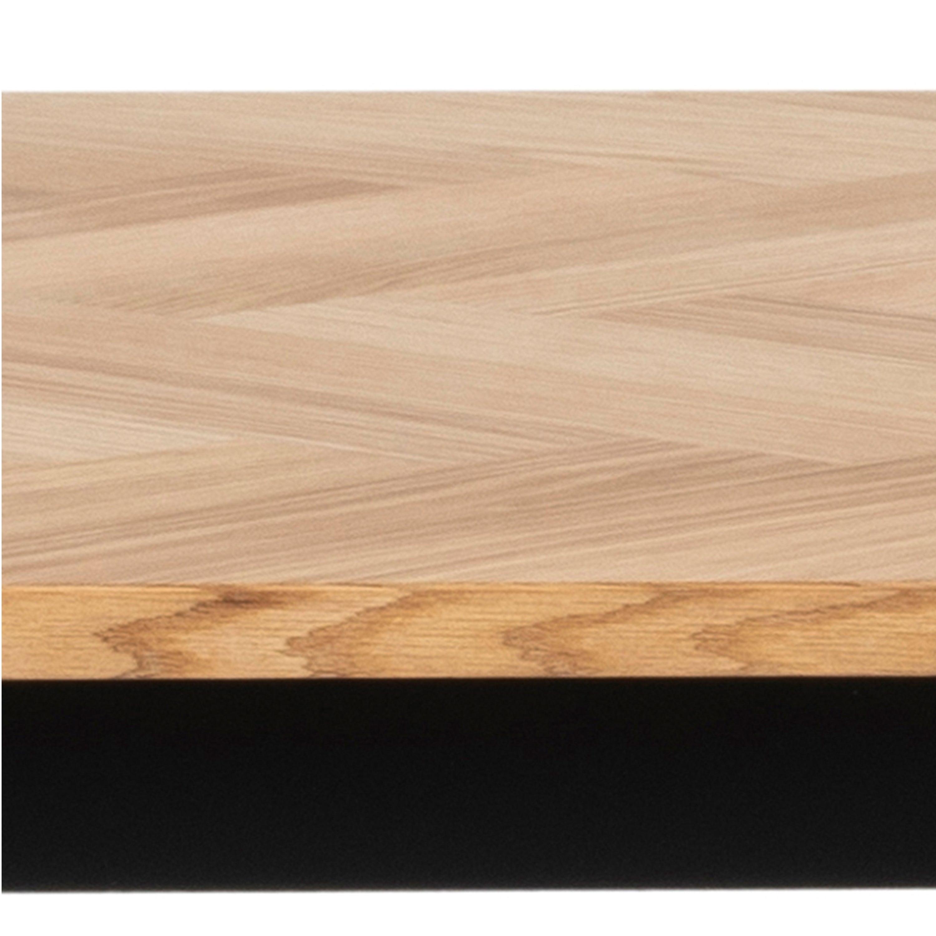 Savona Dining Table in Oak with Herringbone Effect - YANDZ HOME