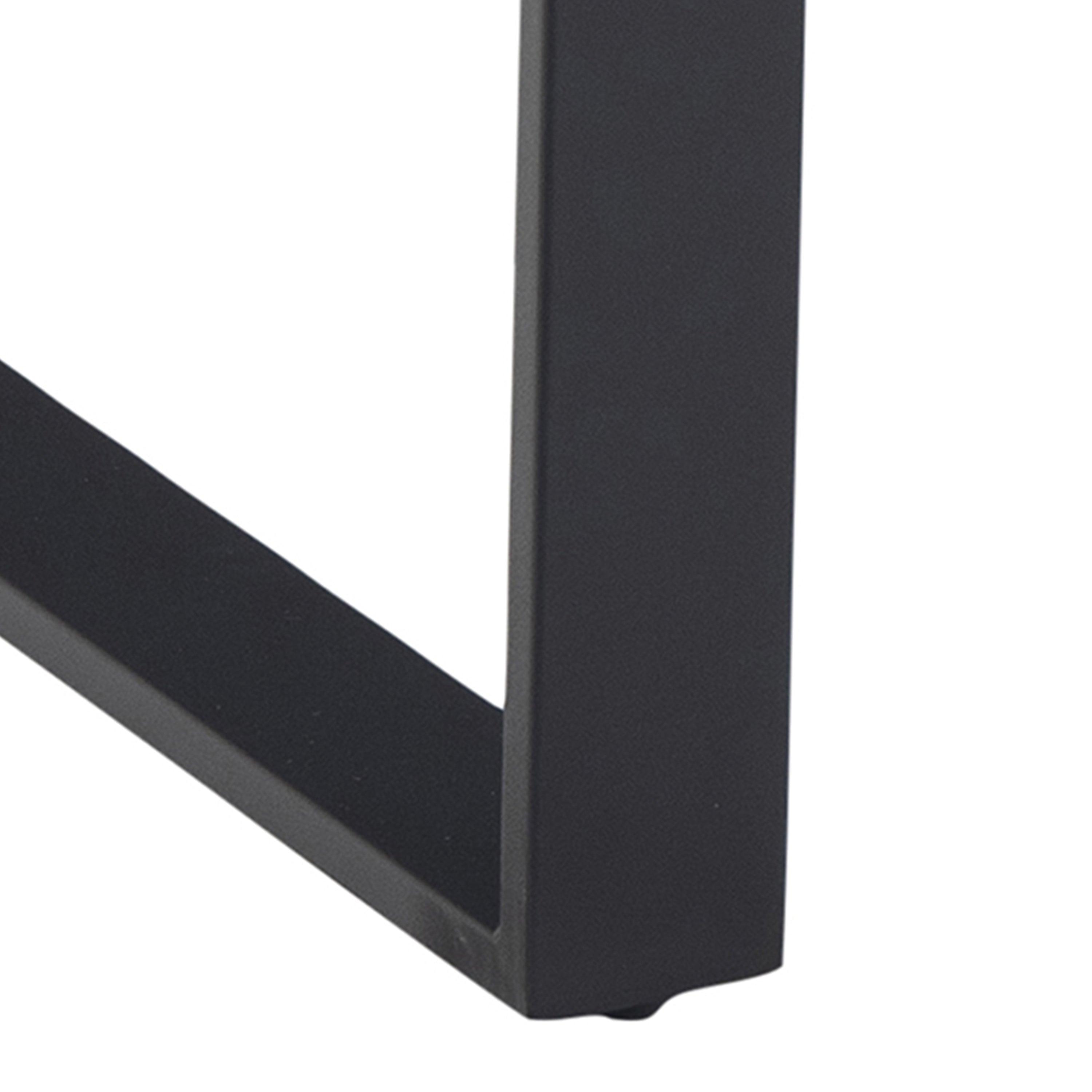 Amara Dining Table with Black Marble Effect Top and Black Legs - YANDZ HOME