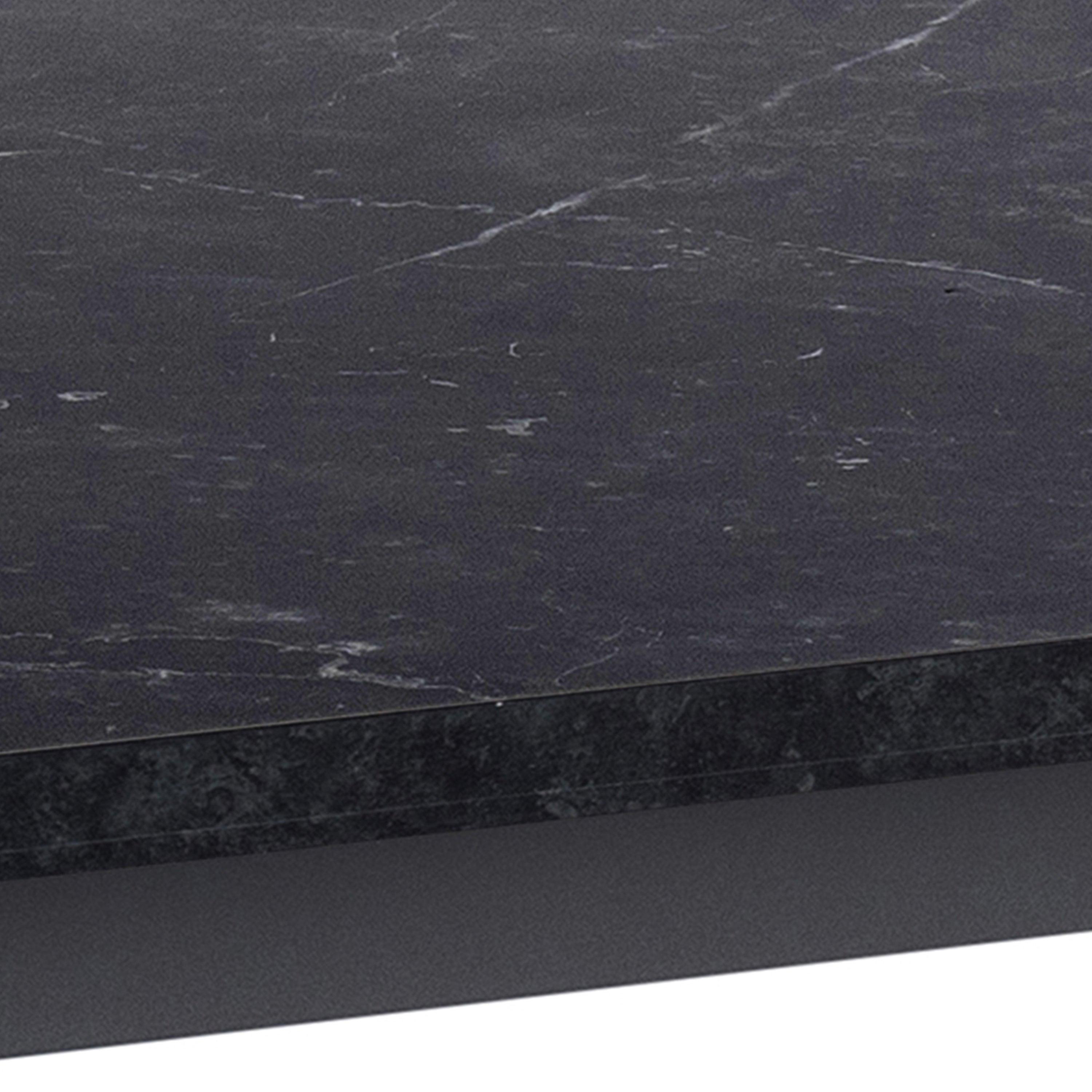 Amara Dining Table with Black Marble Effect Top and Black Legs - YANDZ HOME