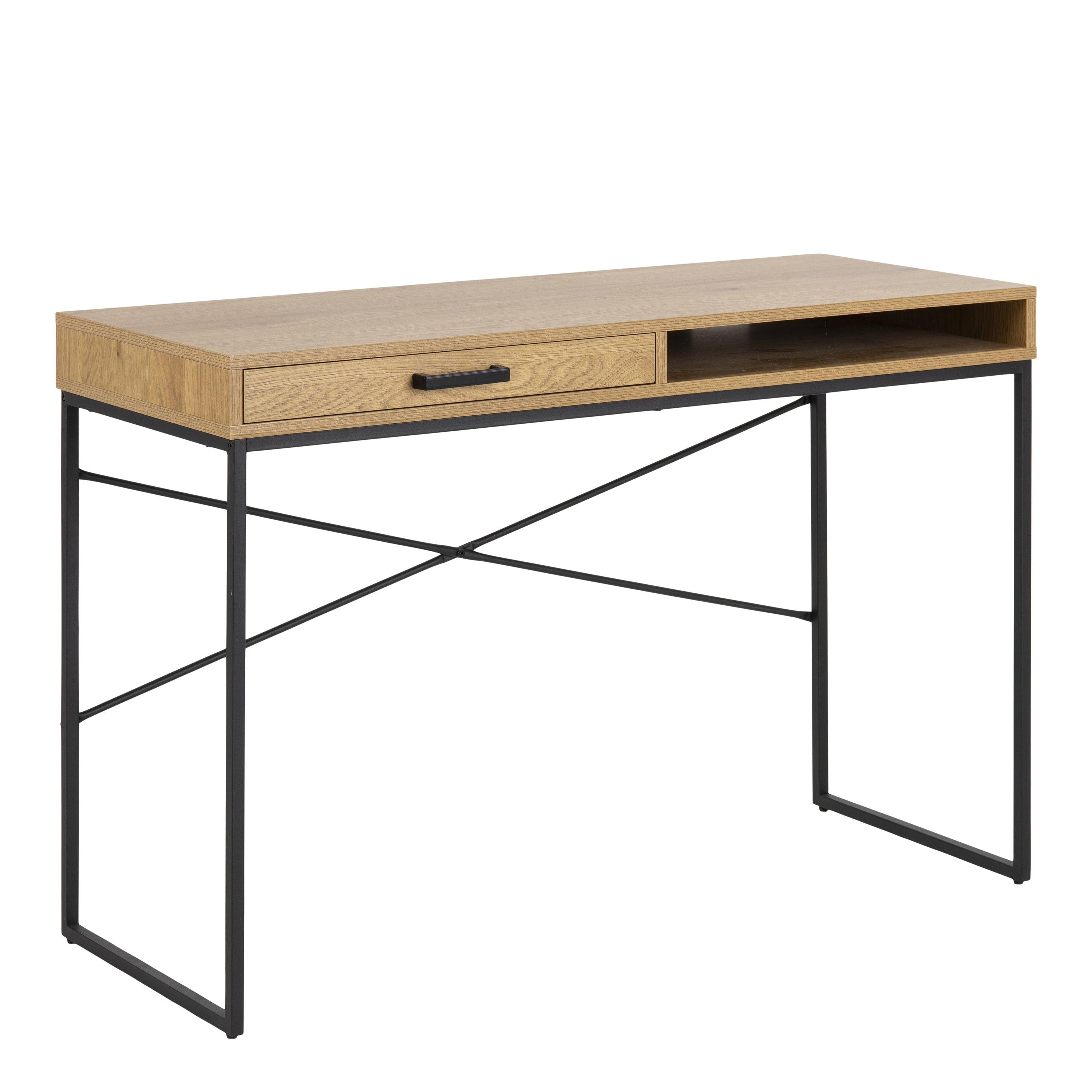 Sophia Desk with 1 Drawer in Oak - YANDZ HOME