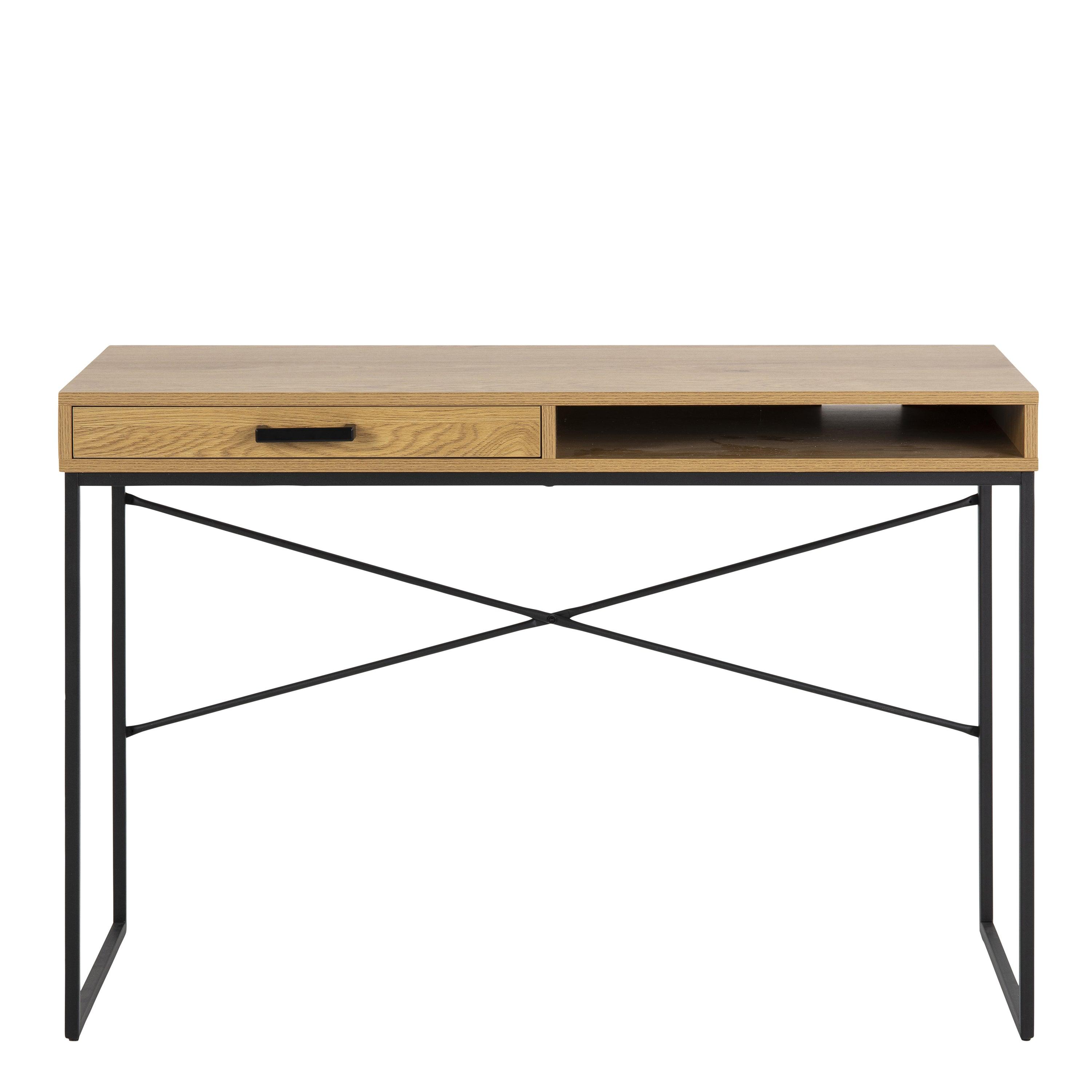 Sophia Desk with 1 Drawer in Oak - YANDZ HOME