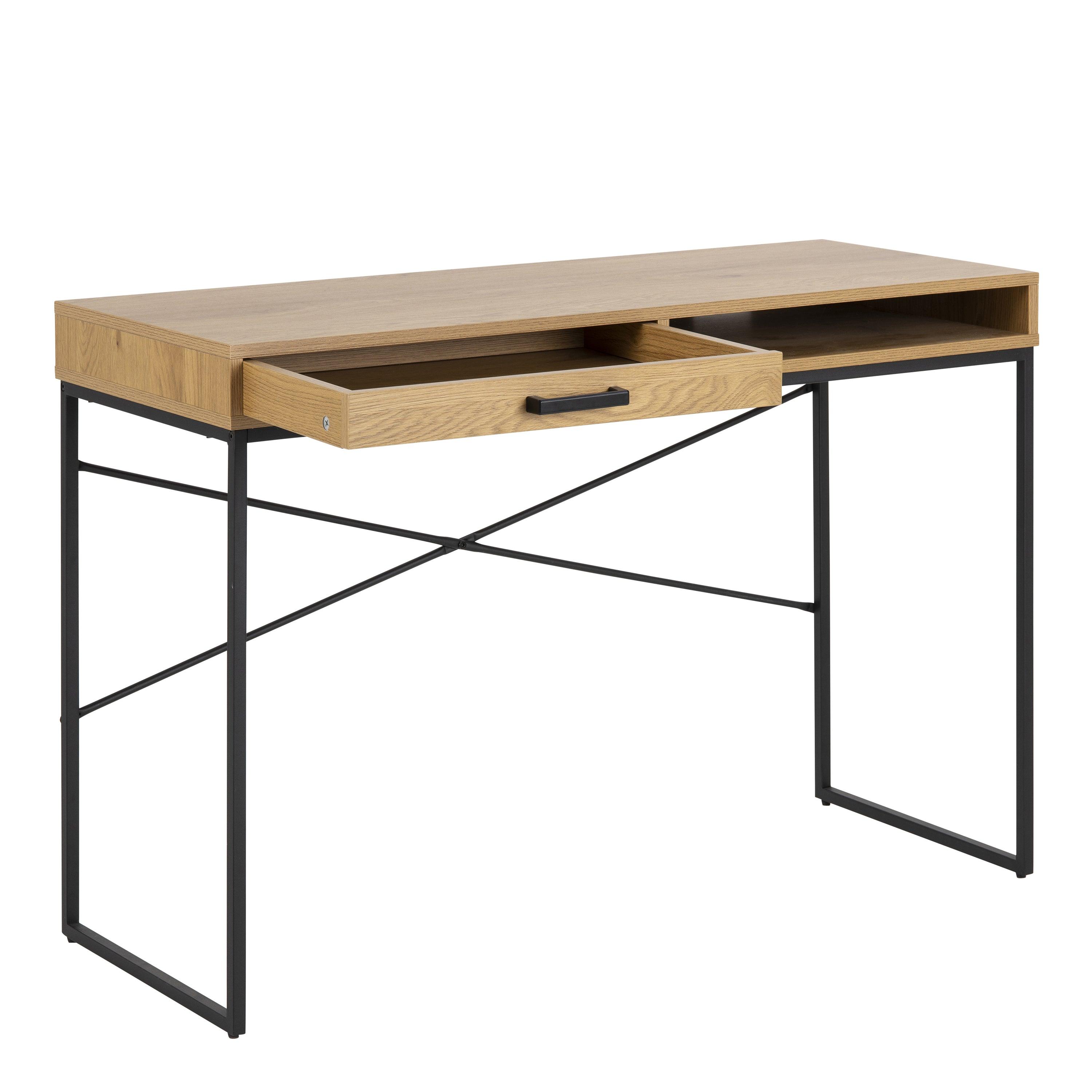 Sophia Desk with 1 Drawer in Oak - YANDZ HOME