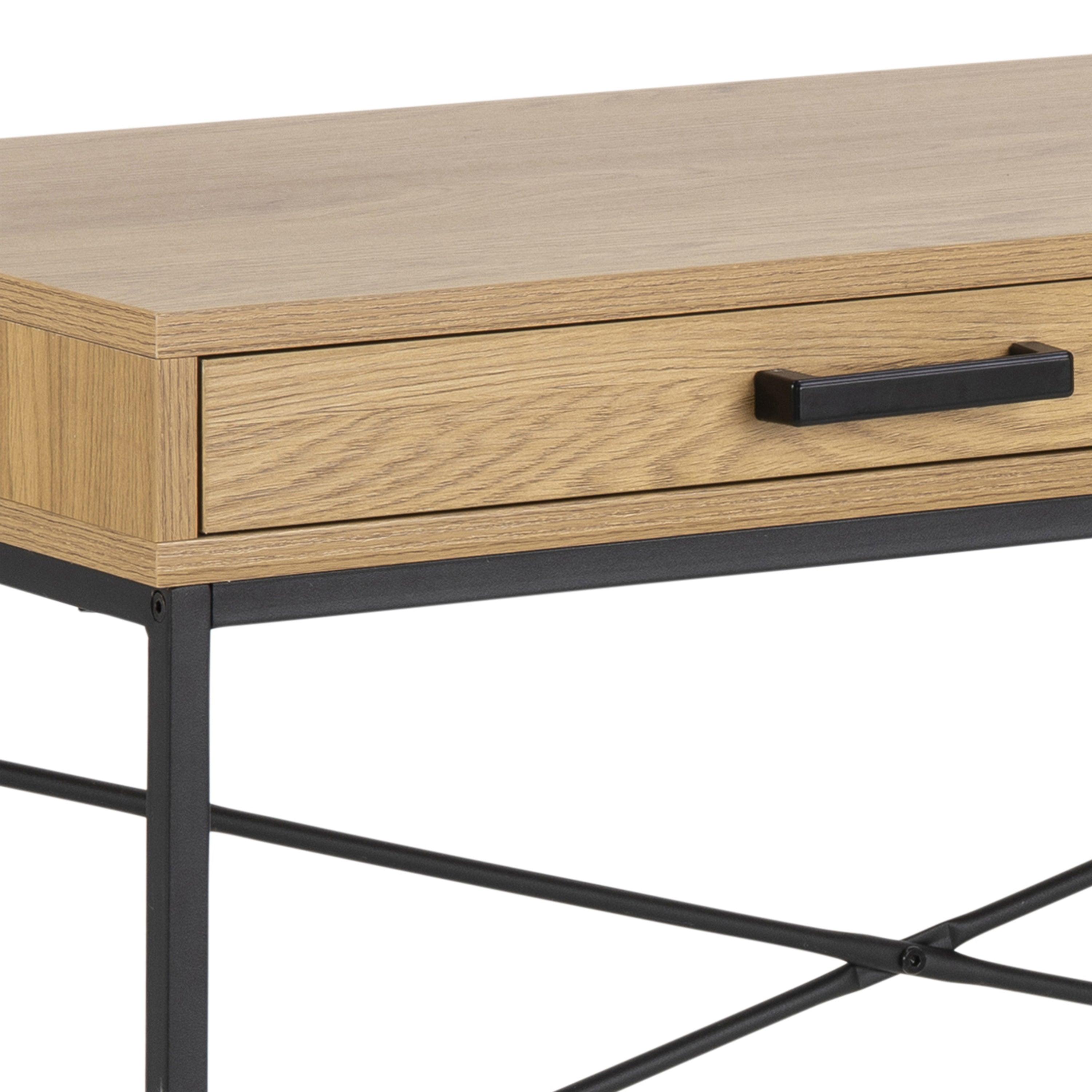 Sophia Desk with 1 Drawer in Oak - YANDZ HOME