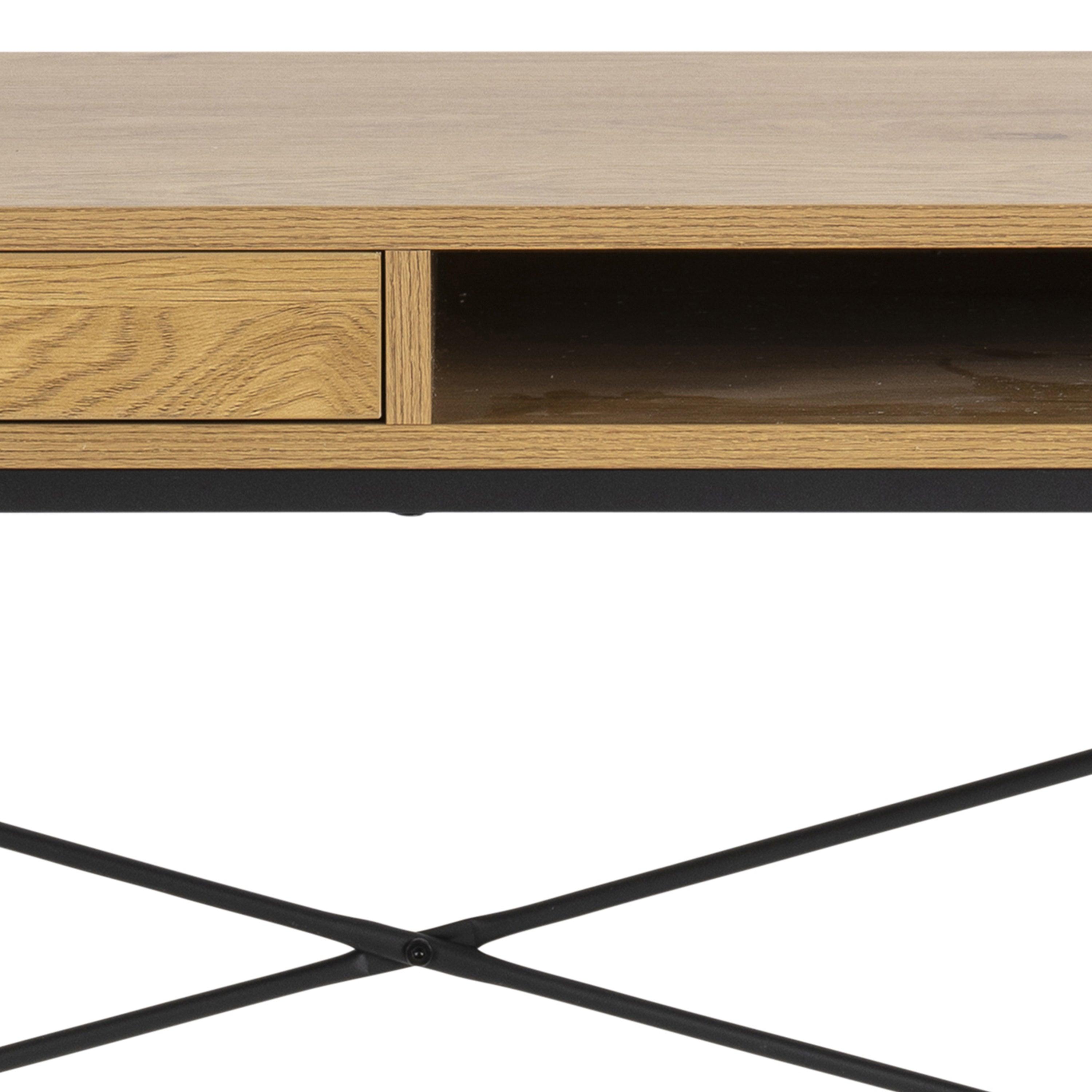 Sophia Desk with 1 Drawer in Oak - YANDZ HOME