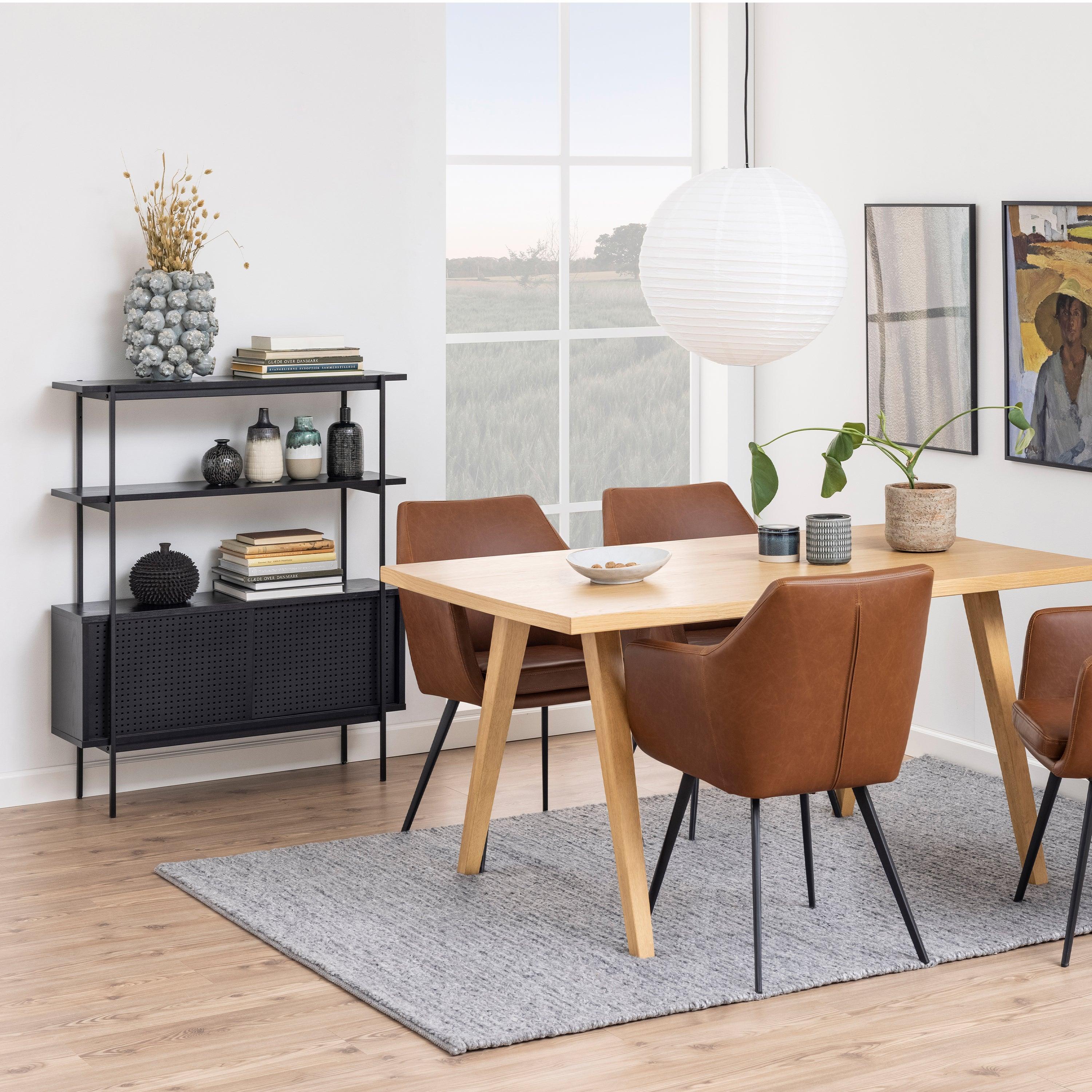 Ansel Small Bookcase with 2 Sliding Doors - YANDZ HOME