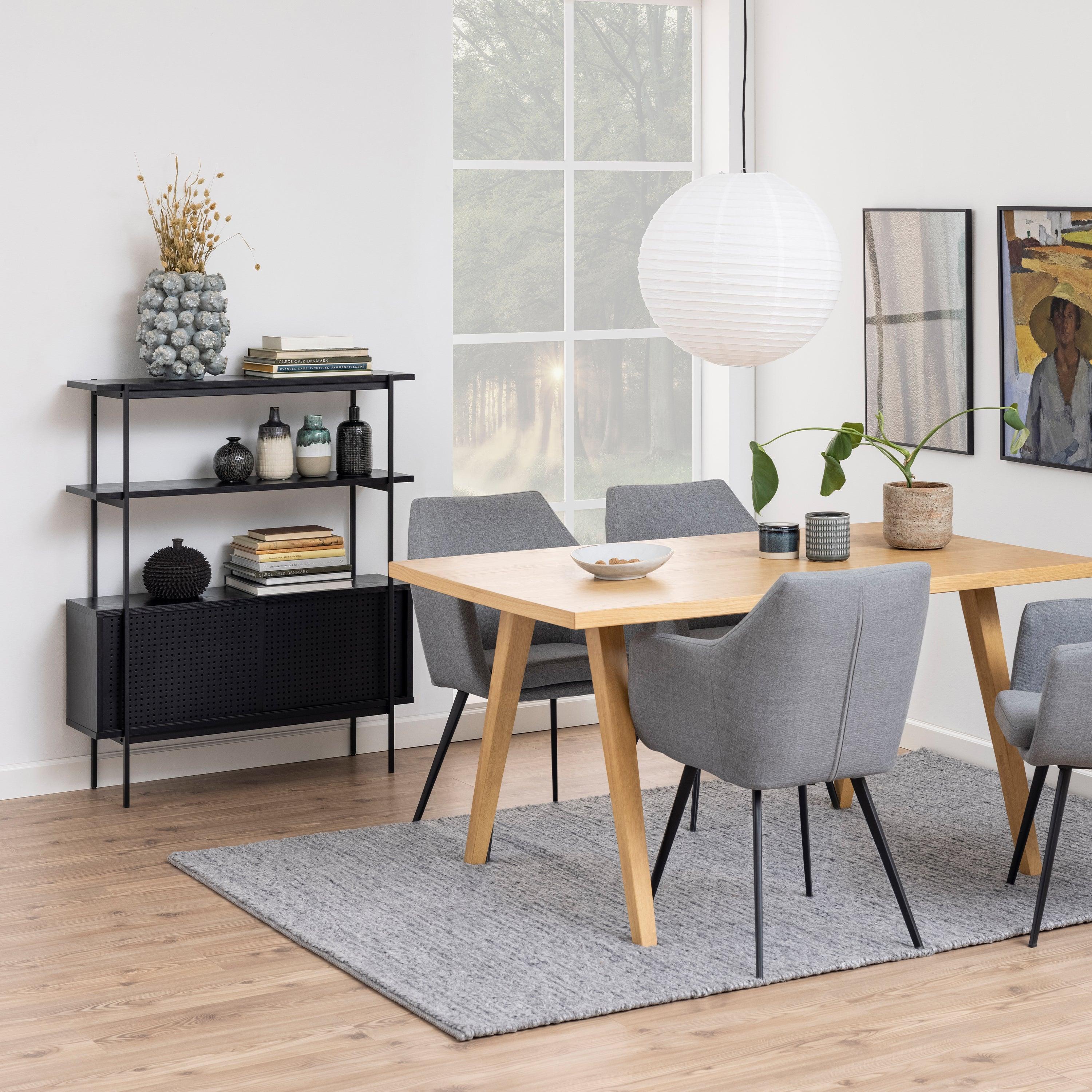 Ansel Small Bookcase with 2 Sliding Doors - YANDZ HOME