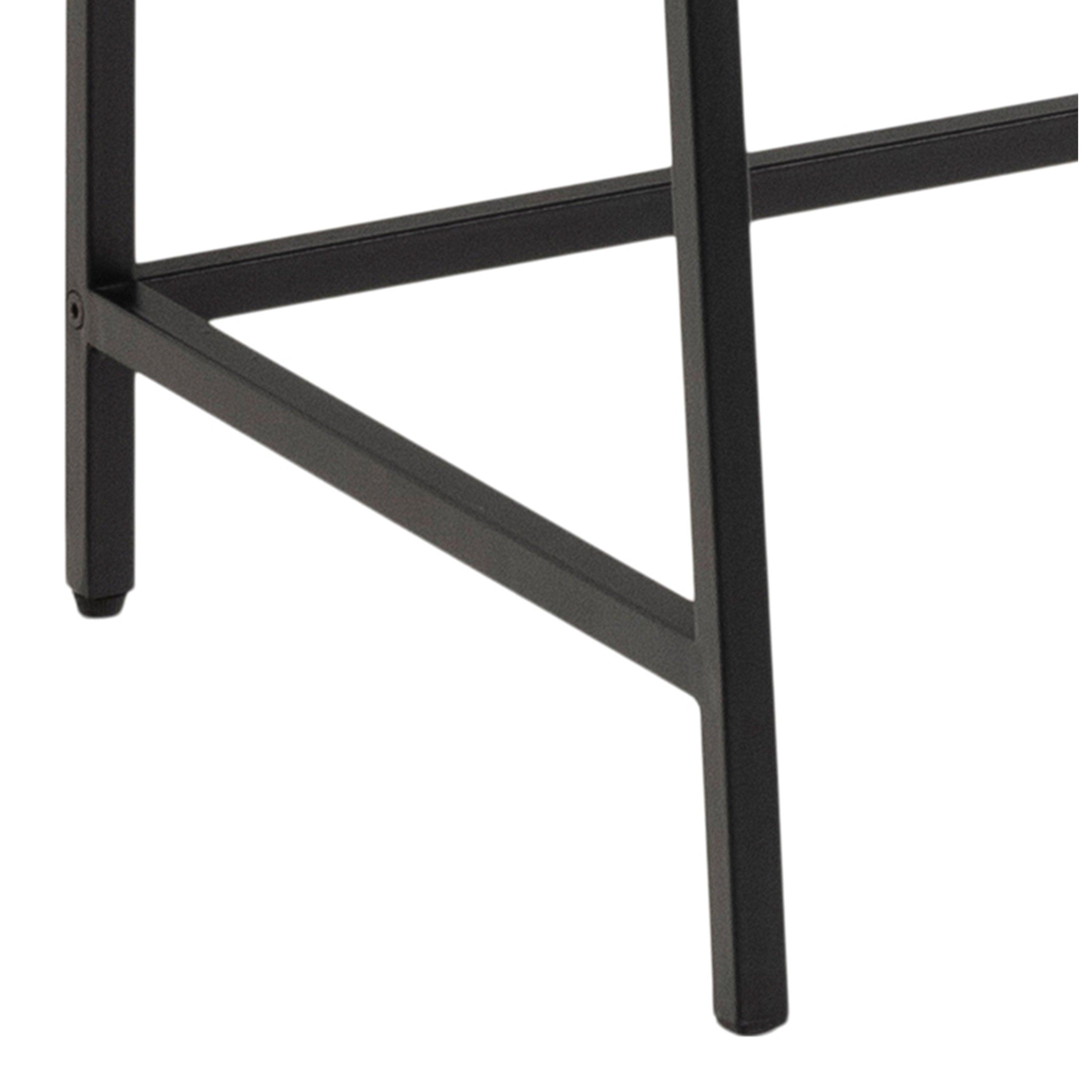 Selina Bookcase with 1 Drawer – Black Metal & Oak - YANDZ HOME