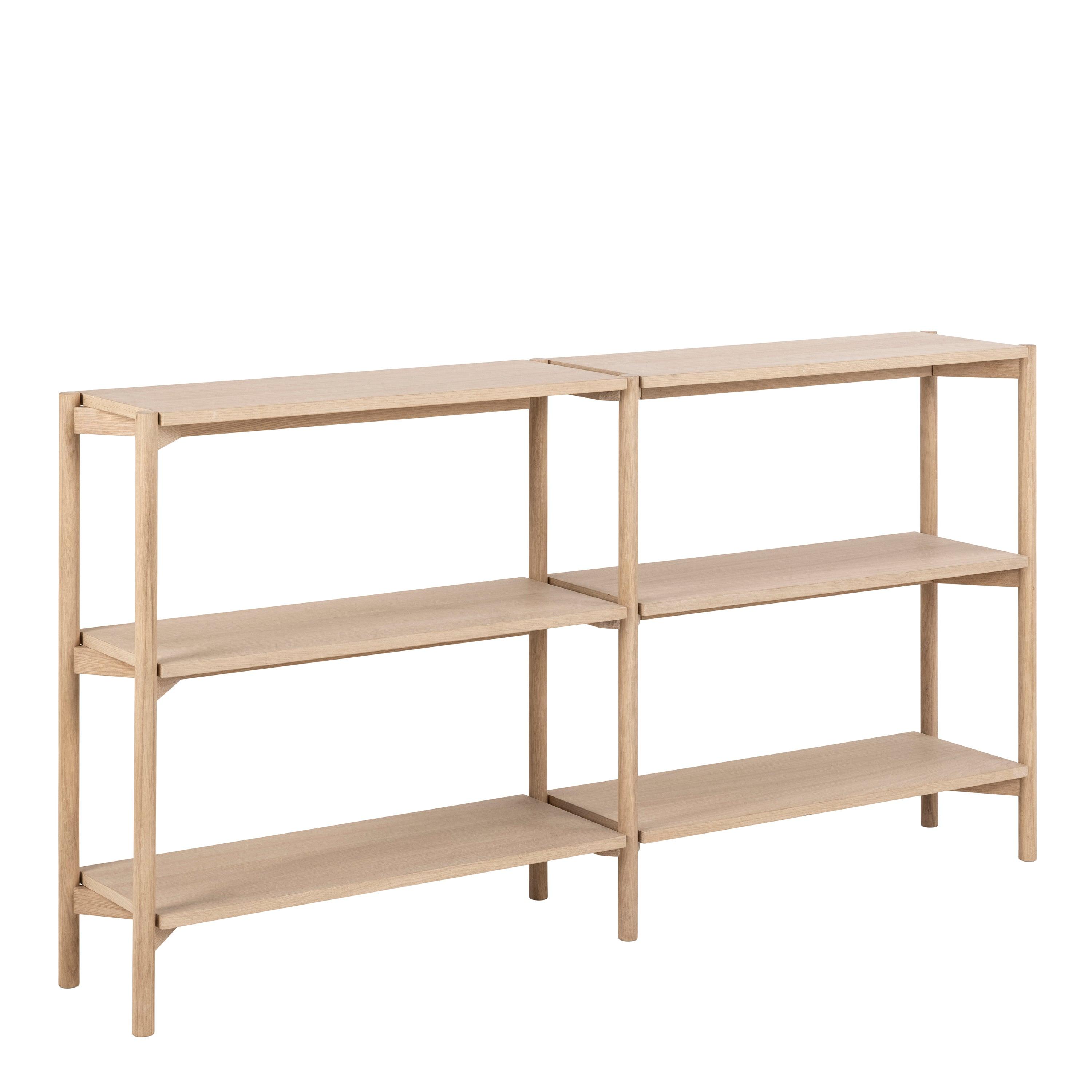 Lena Bookcase with 4 Shelves in White Oak Veneer - YANDZ HOME