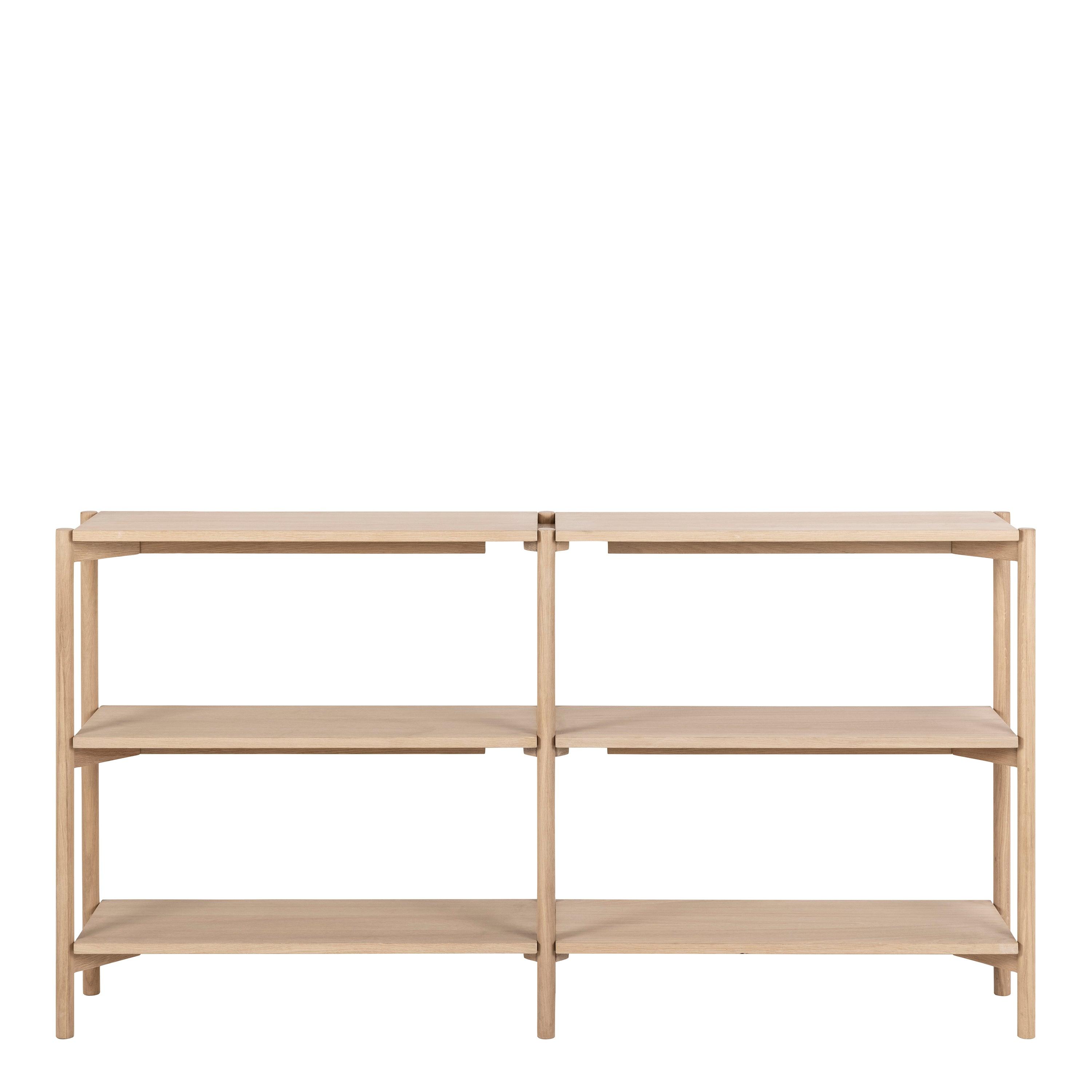 Lena Bookcase with 4 Shelves in White Oak Veneer - YANDZ HOME