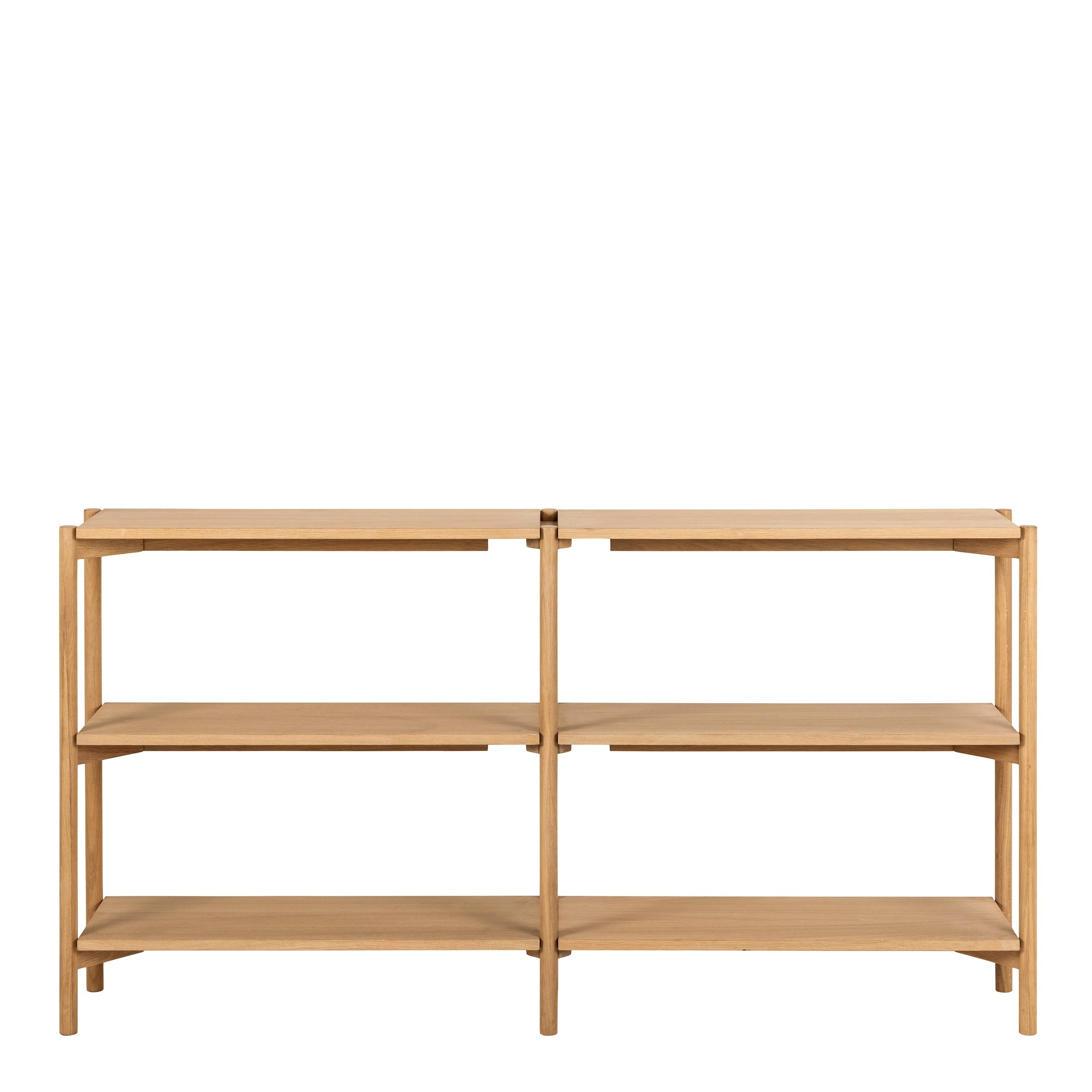 Lena Bookcase with 4 Shelves in White Oak Veneer - YANDZ HOME