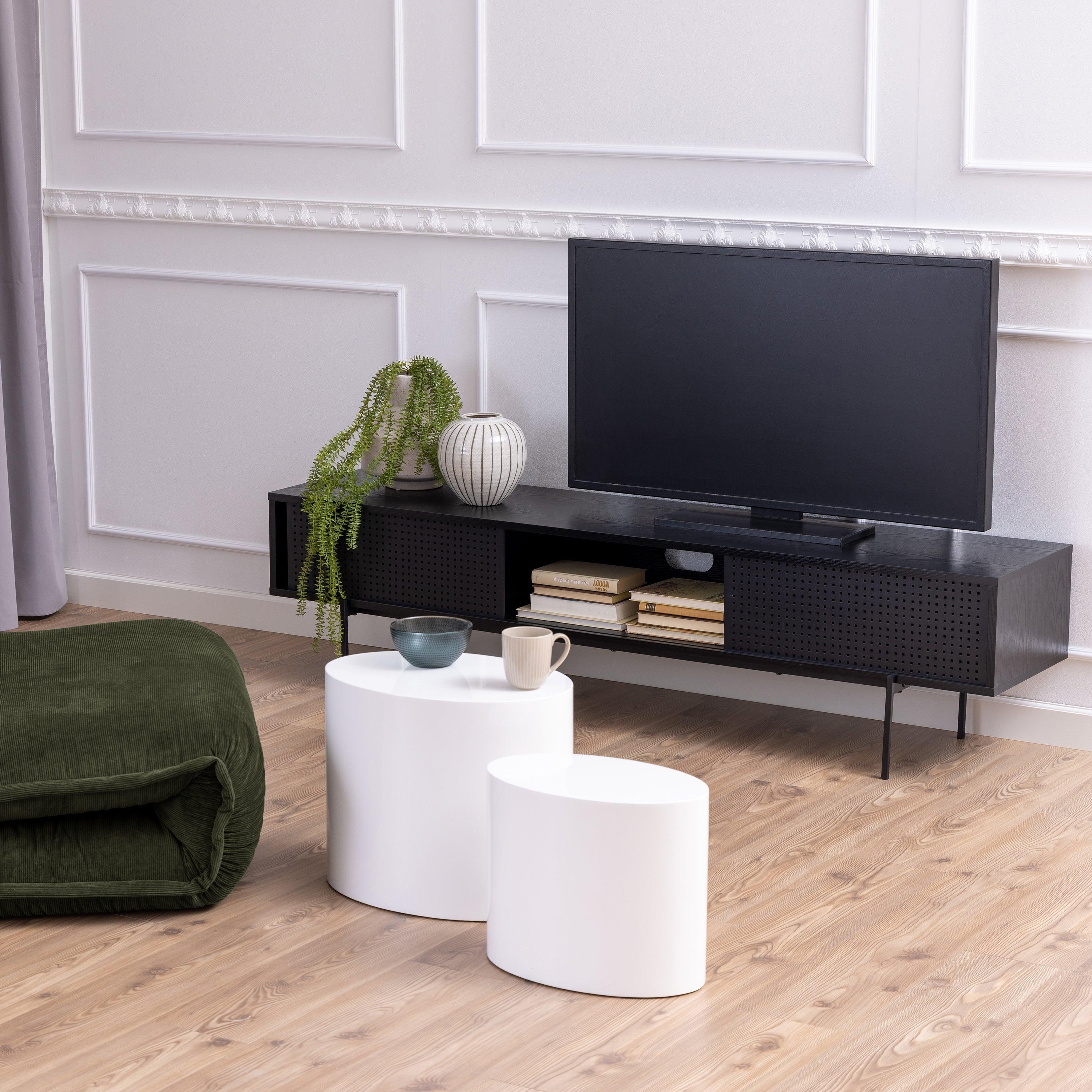 Ansel TV Unit in Black - YANDZ HOME