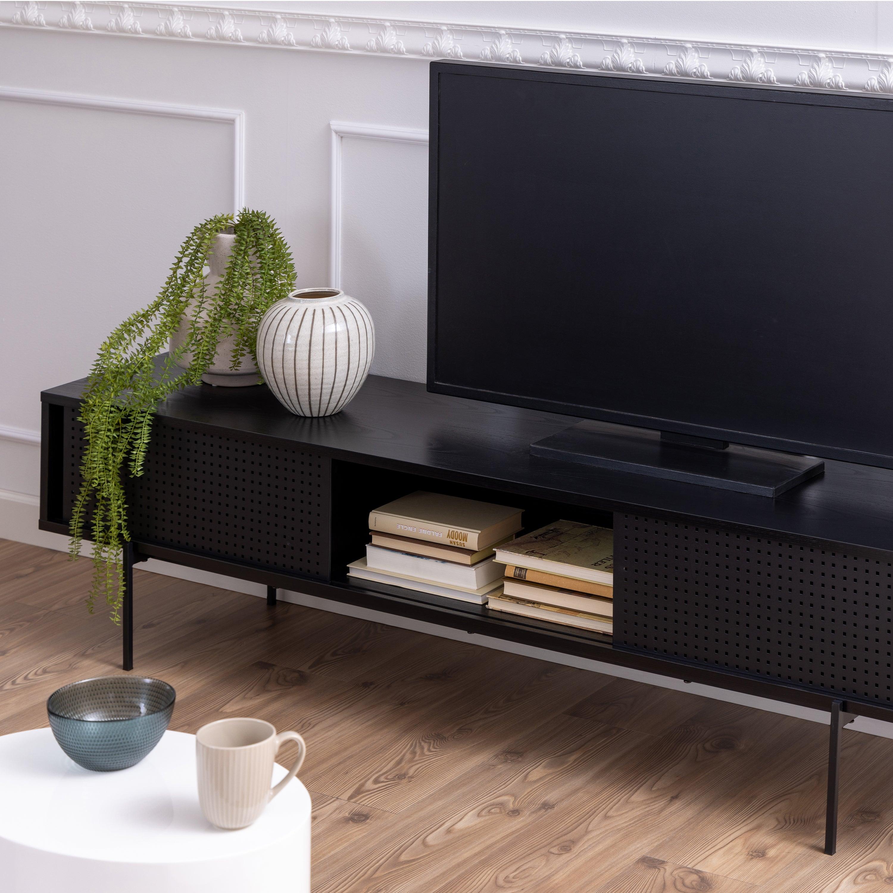 Ansel TV Unit in Black - YANDZ HOME
