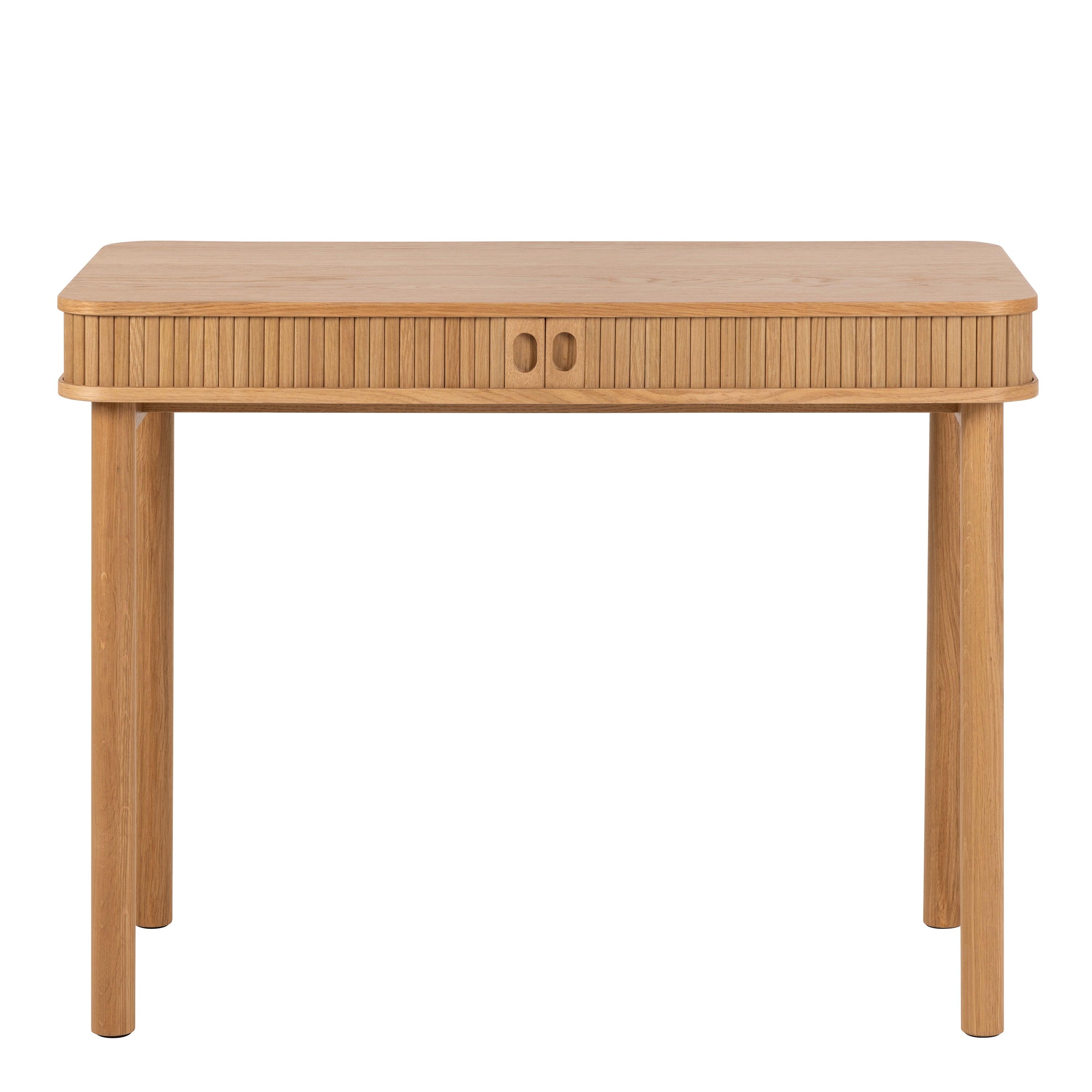 Everett Oak Desk with Tambour Doors - YANDZ HOME