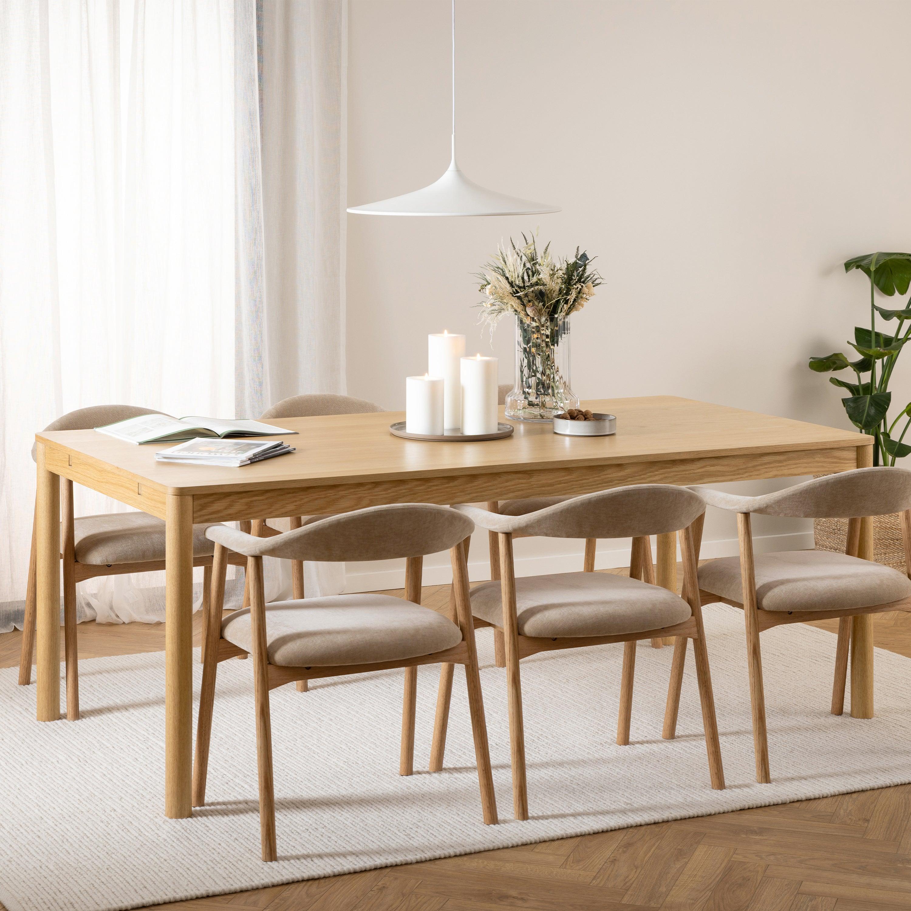 Atlantica Dining Table in Oak with Extension Leaves - YANDZ HOME