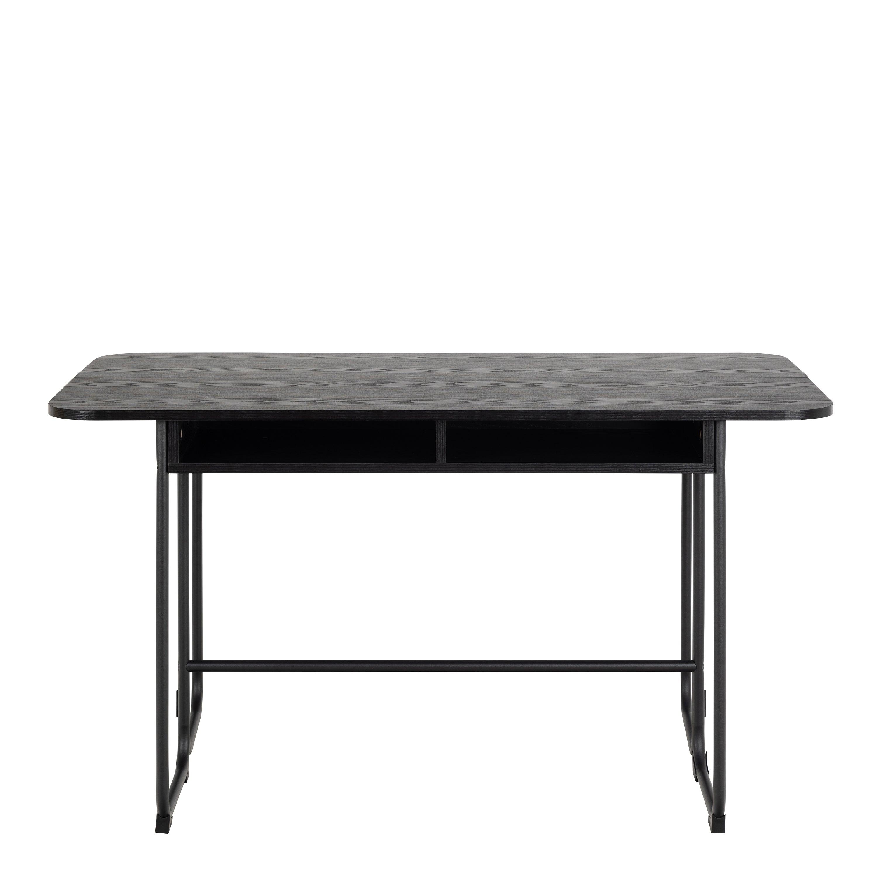 Modern Extendable Dining Table with Storage in Black - YANDZ HOME