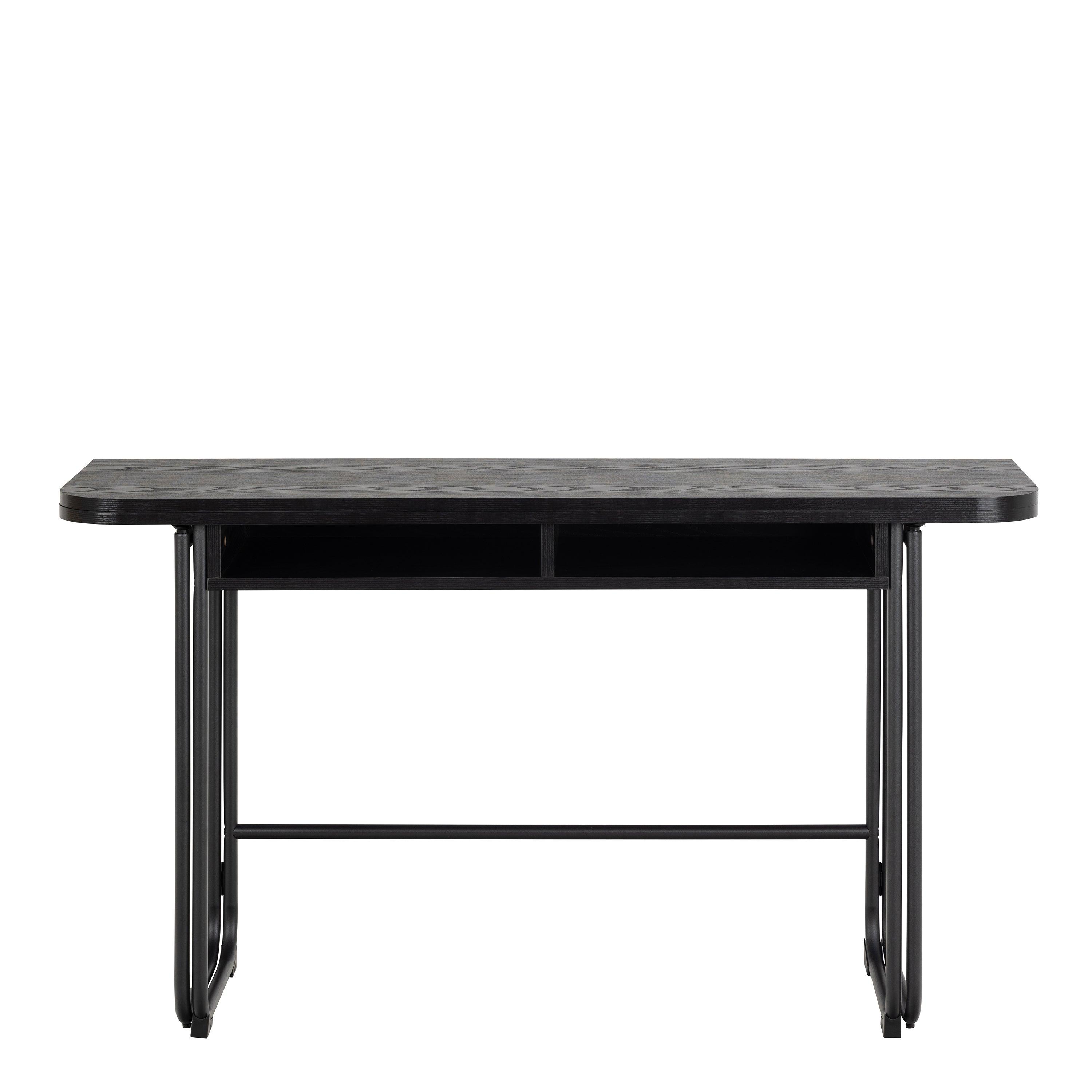 Modern Extendable Dining Table with Storage in Black - YANDZ HOME