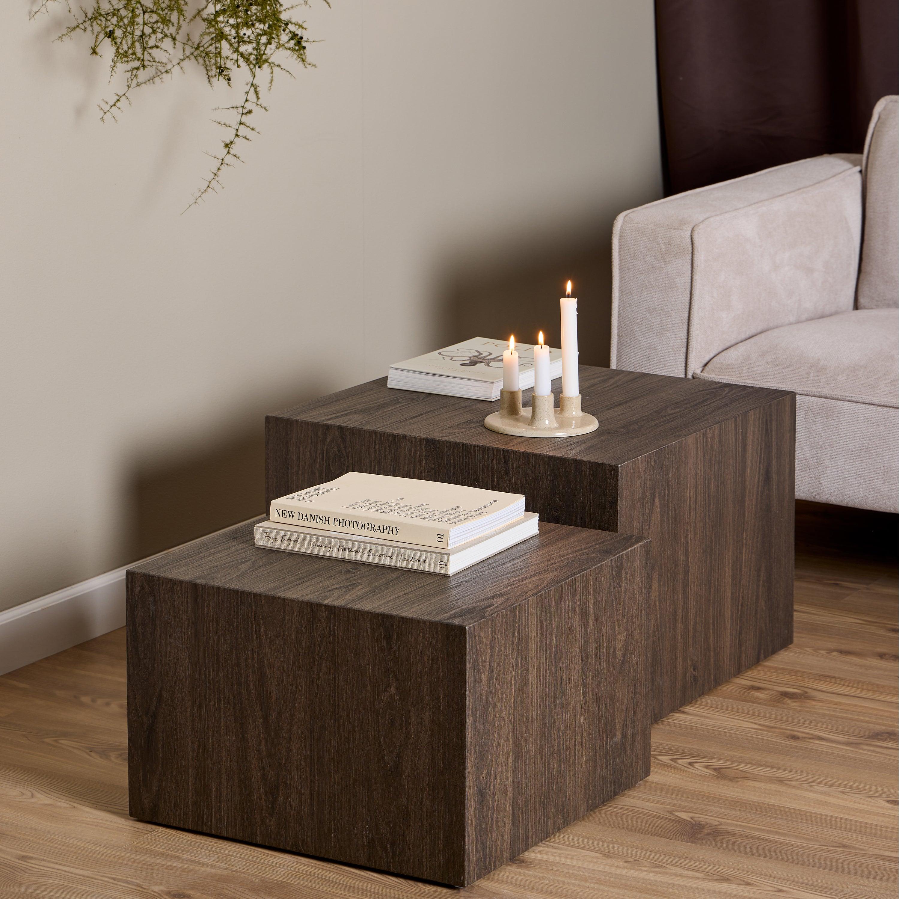 Cube Square Coffee Table Set – 58x58 cm - YANDZ HOME