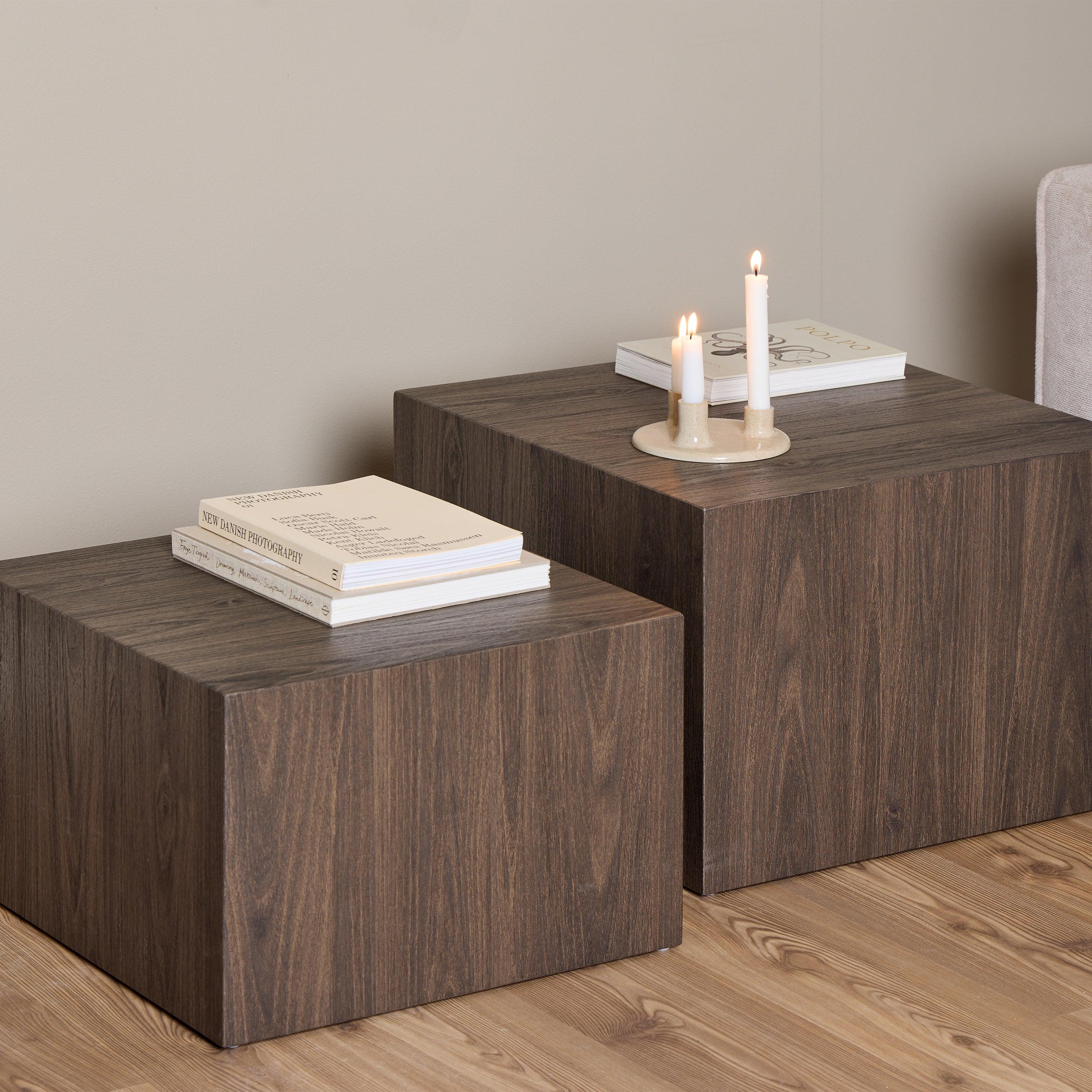 Cube Square Coffee Table Set – 58x58 cm - YANDZ HOME