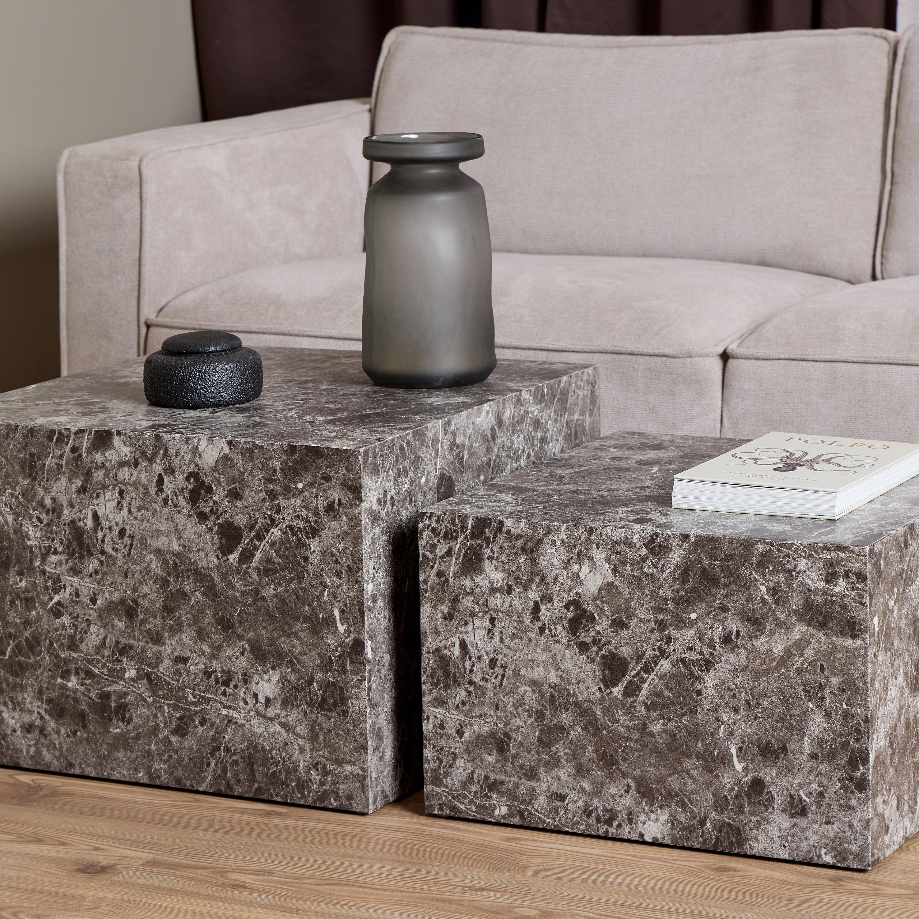 Cube Square Coffee Table Set – 58x58 cm - YANDZ HOME