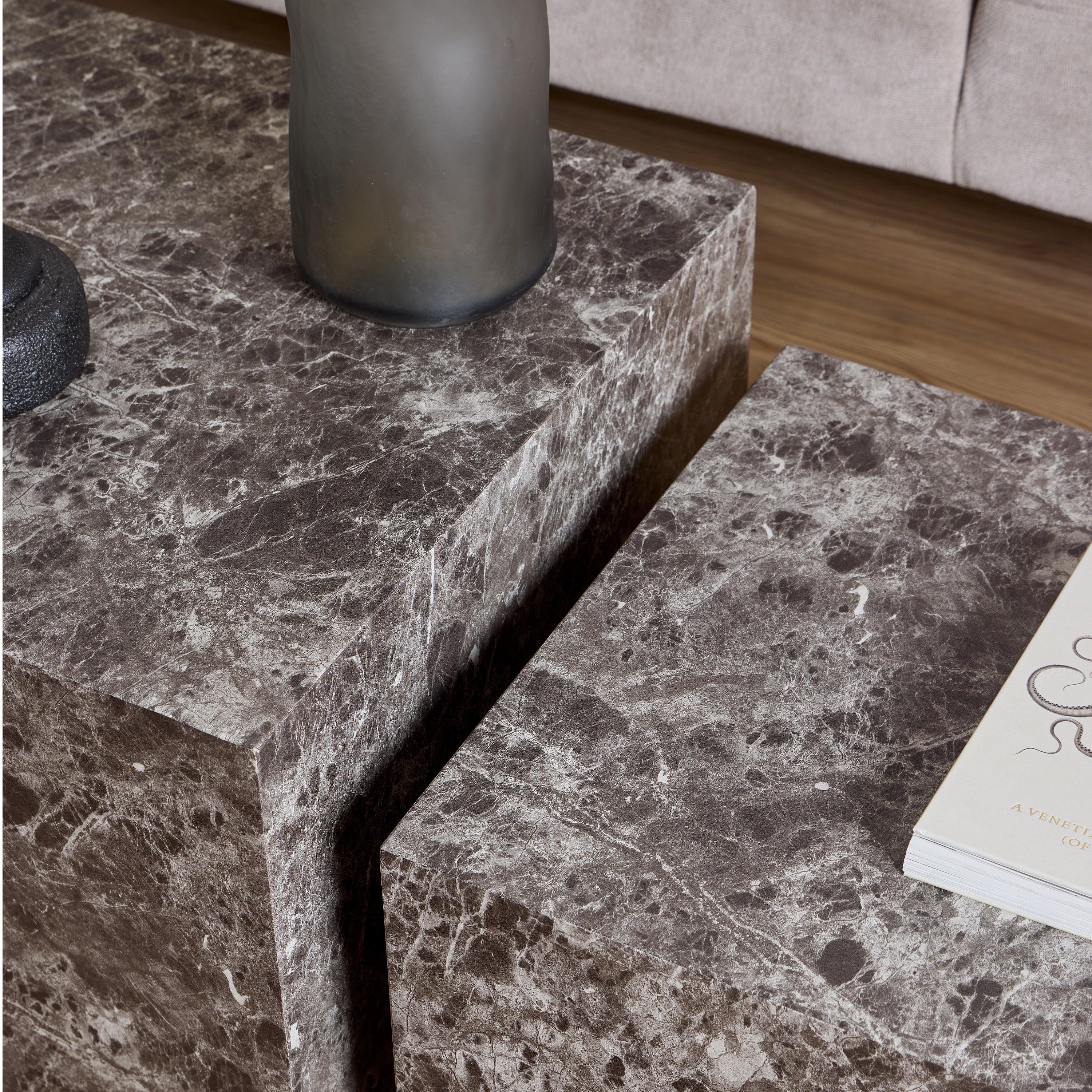 Cube Square Coffee Table Set – 58x58 cm - YANDZ HOME