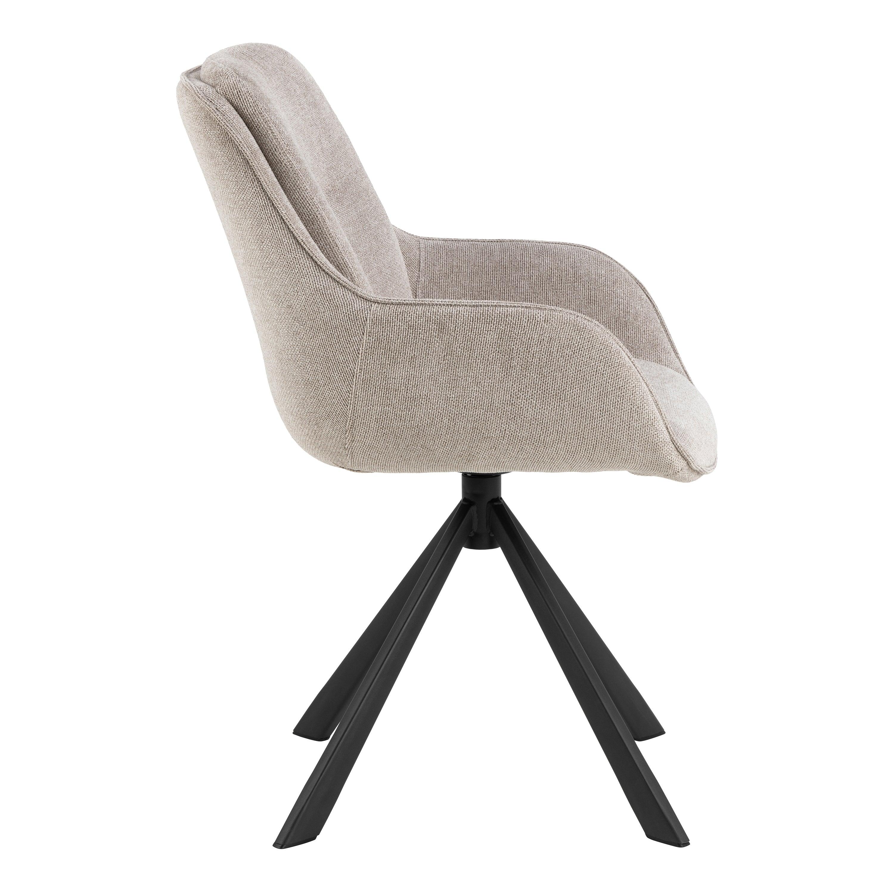 Carly Swivel Dining Chair with Armrests (Set of 2) - YANDZ HOME