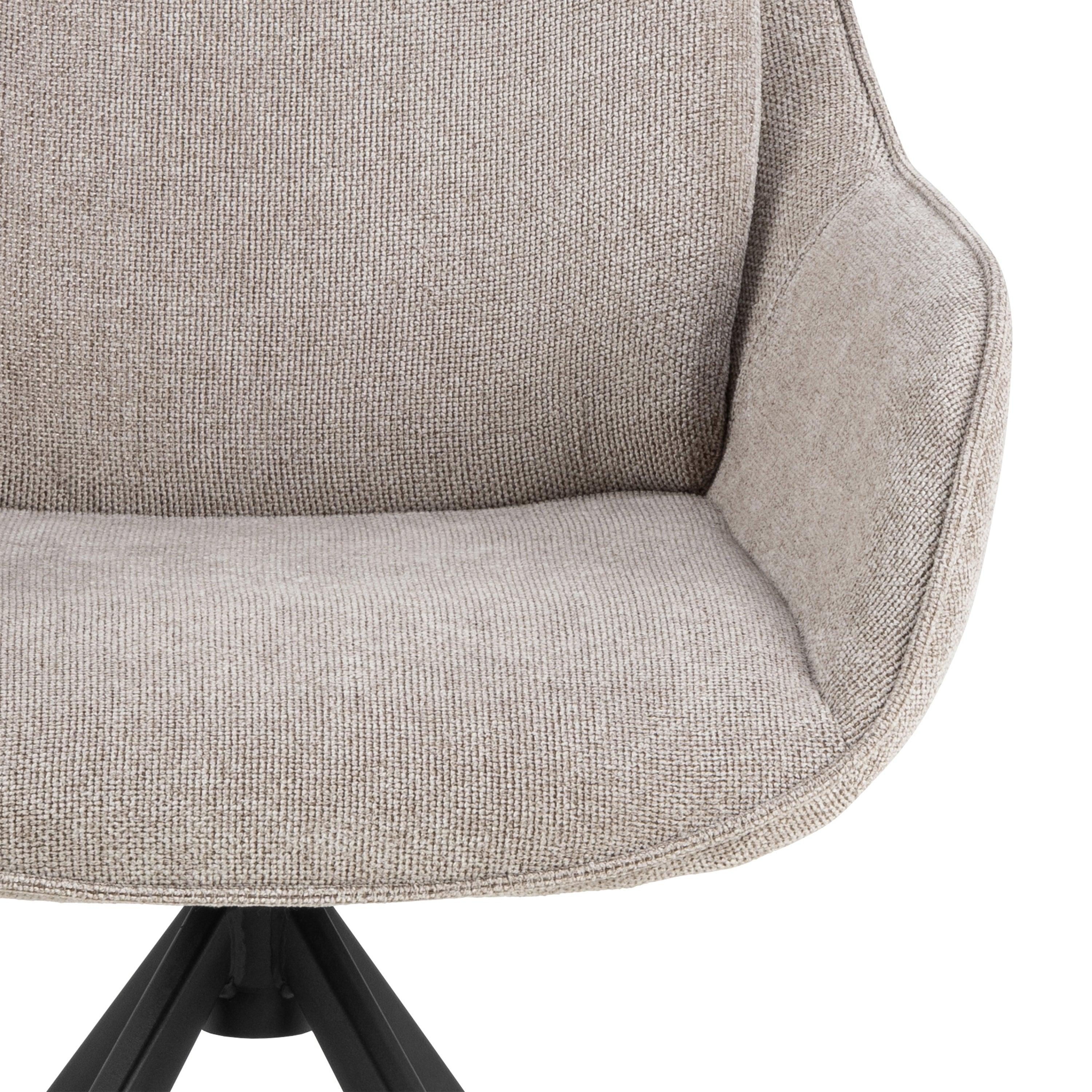 Carly Swivel Dining Chair with Armrests (Set of 2) - YANDZ HOME