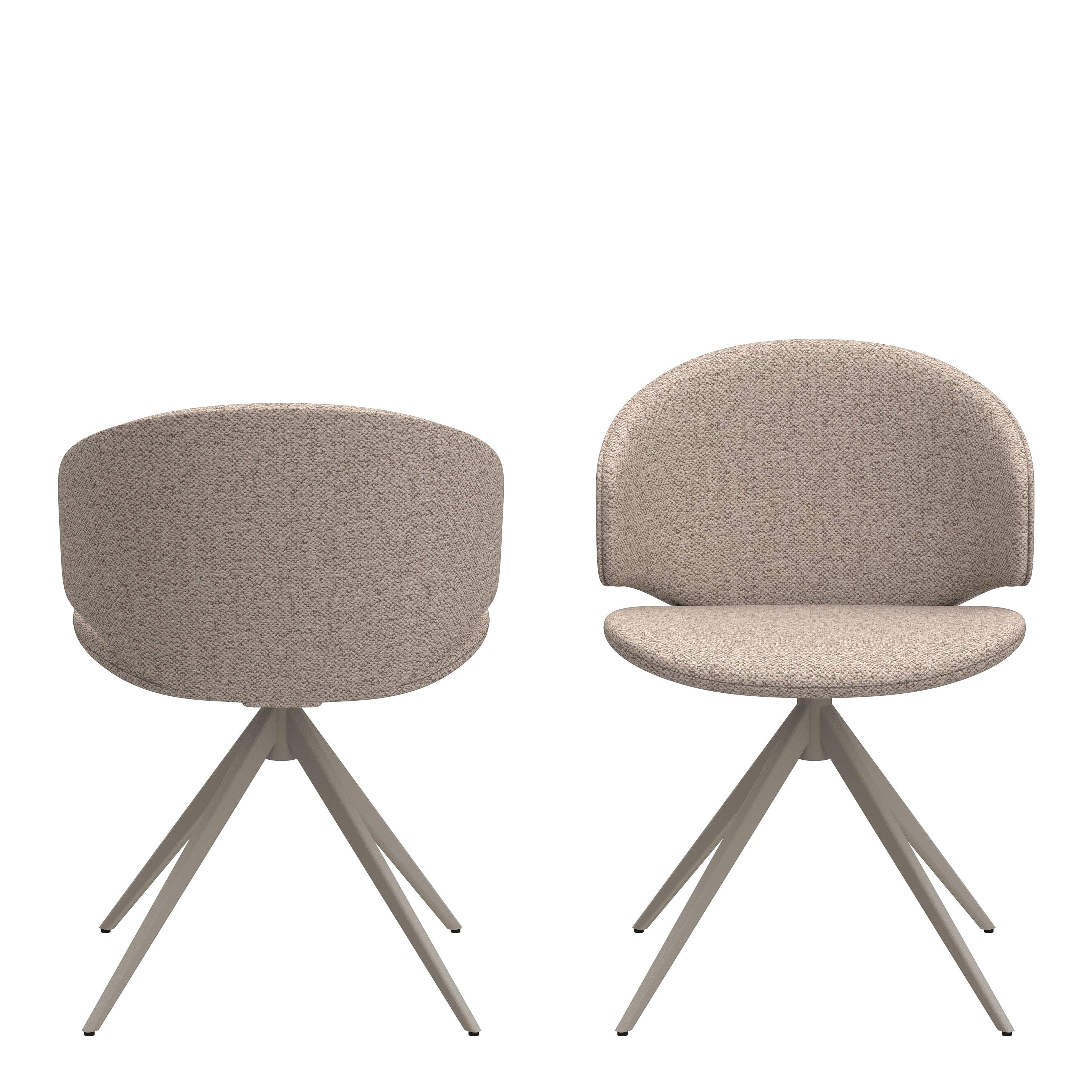 Livia Swivel Dining Chair in Beige Bouclé - YANDZ HOME