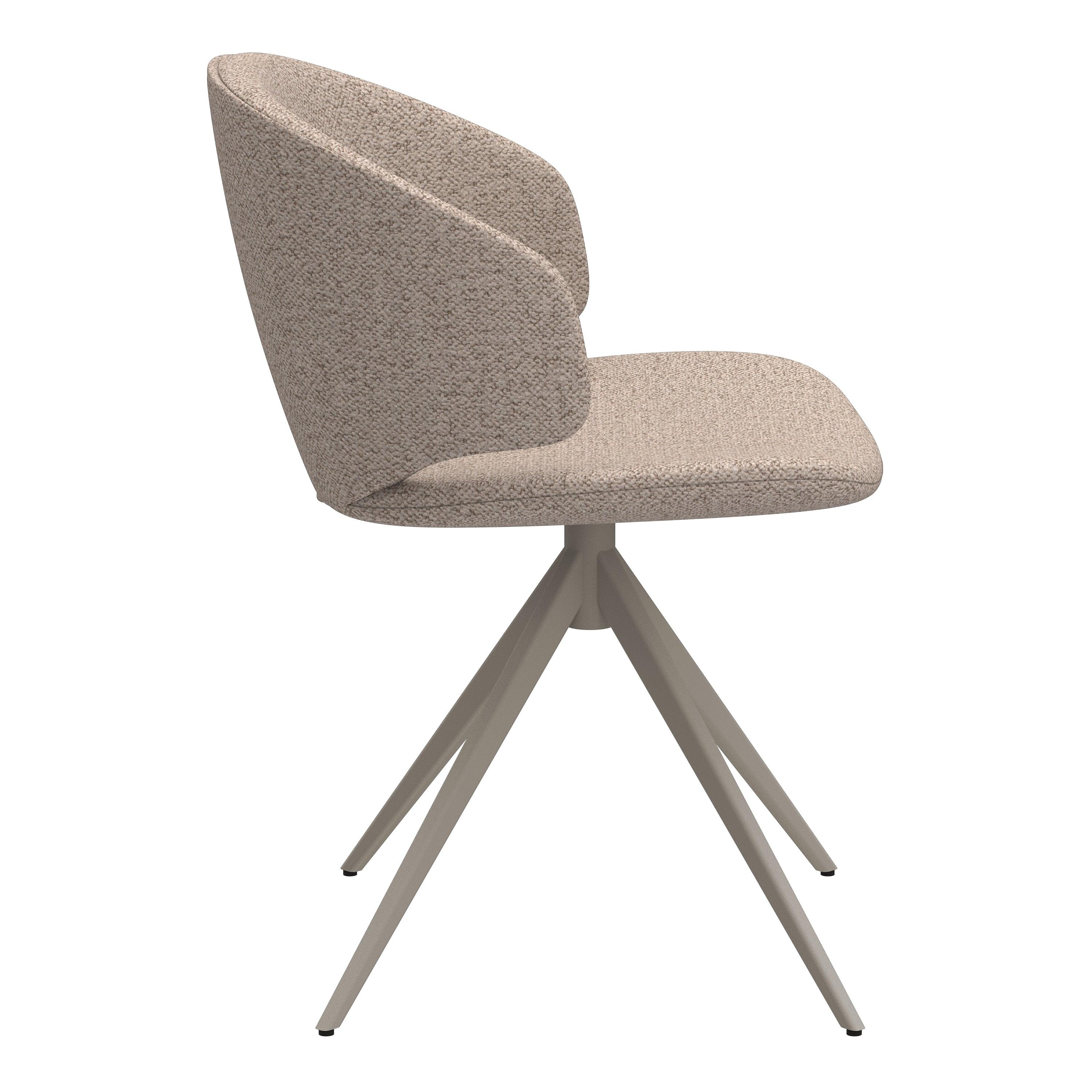 Livia Swivel Dining Chair in Beige Bouclé - YANDZ HOME