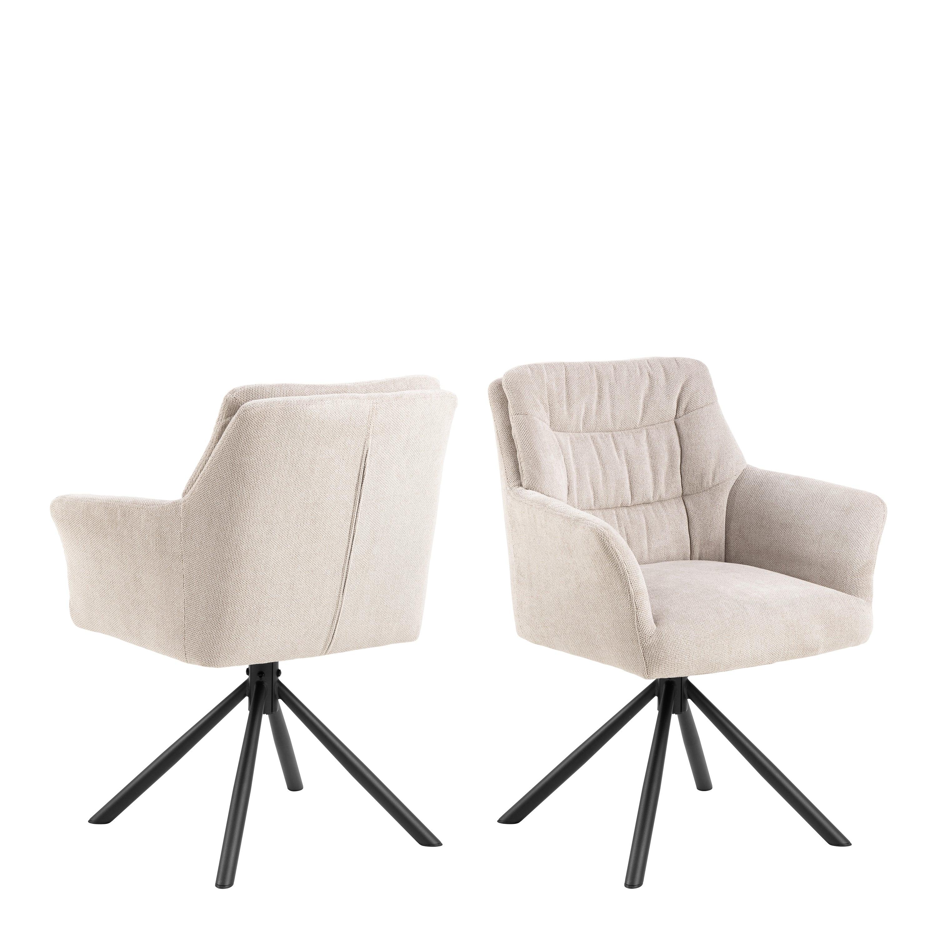 Valencia Swivel Dining Chair with Armrest (Set of 2) - YANDZ HOME