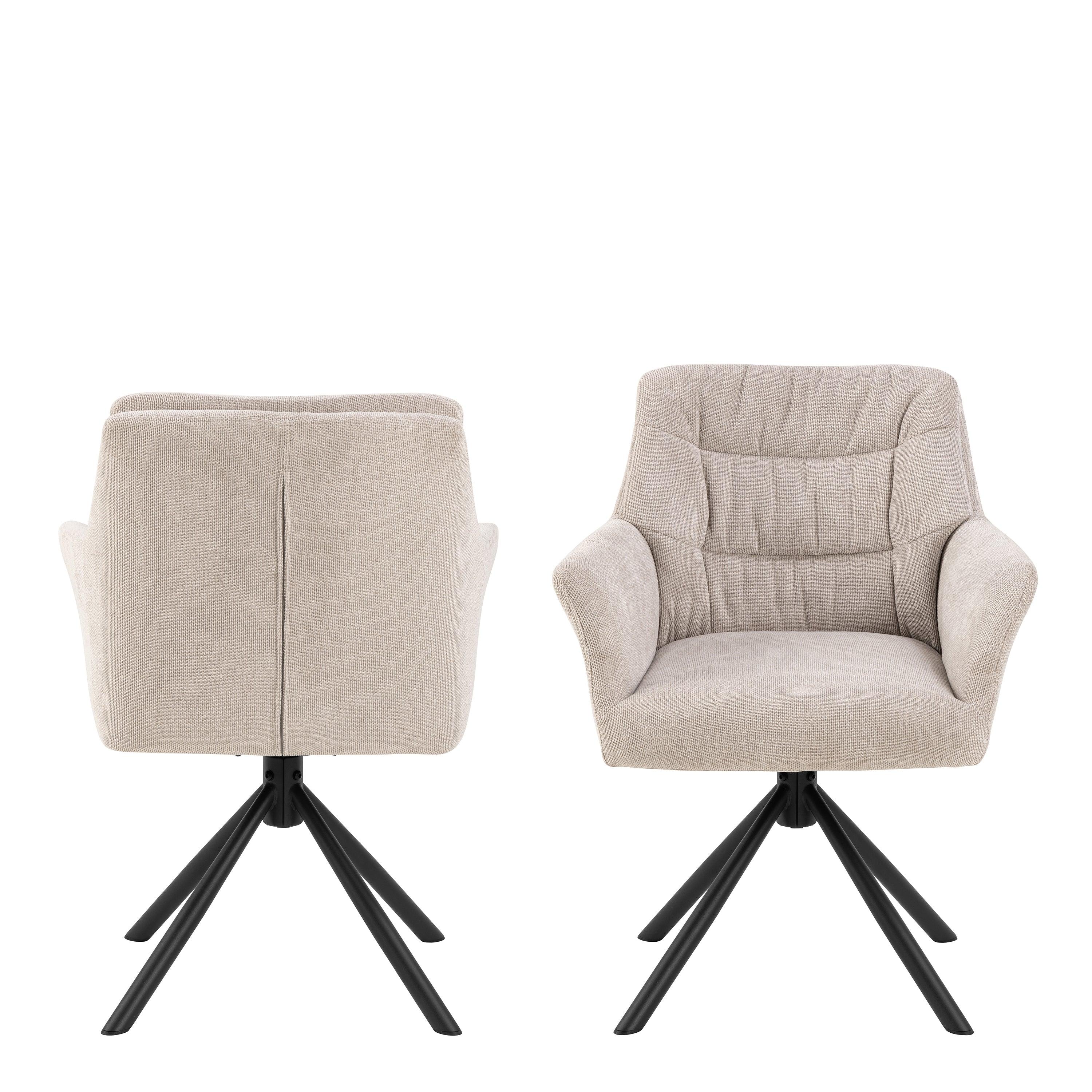 Valencia Swivel Dining Chair with Armrest (Set of 2) - YANDZ HOME