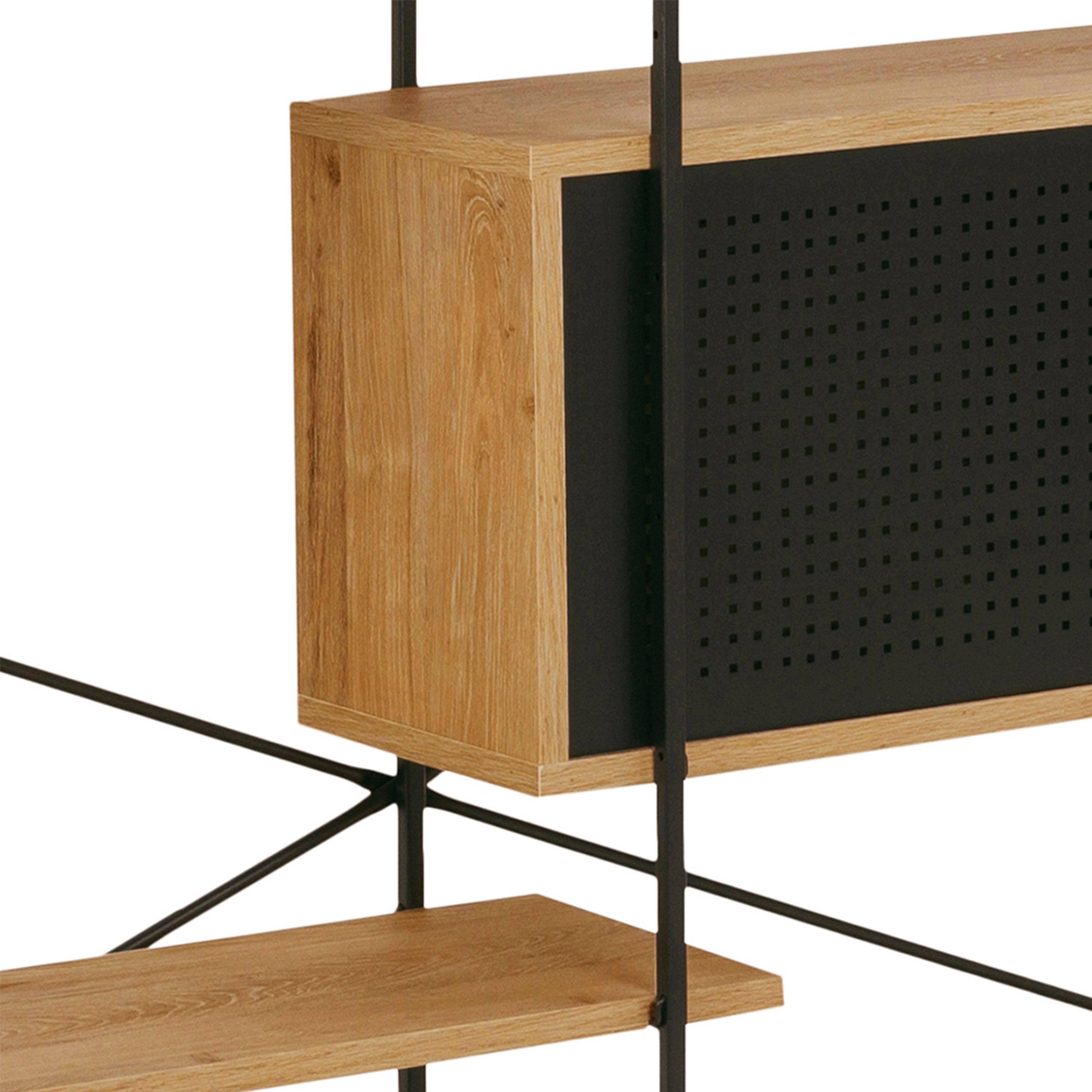 Ansel Bookcase with 1 Sliding Door and 5 Shelves - YANDZ HOME