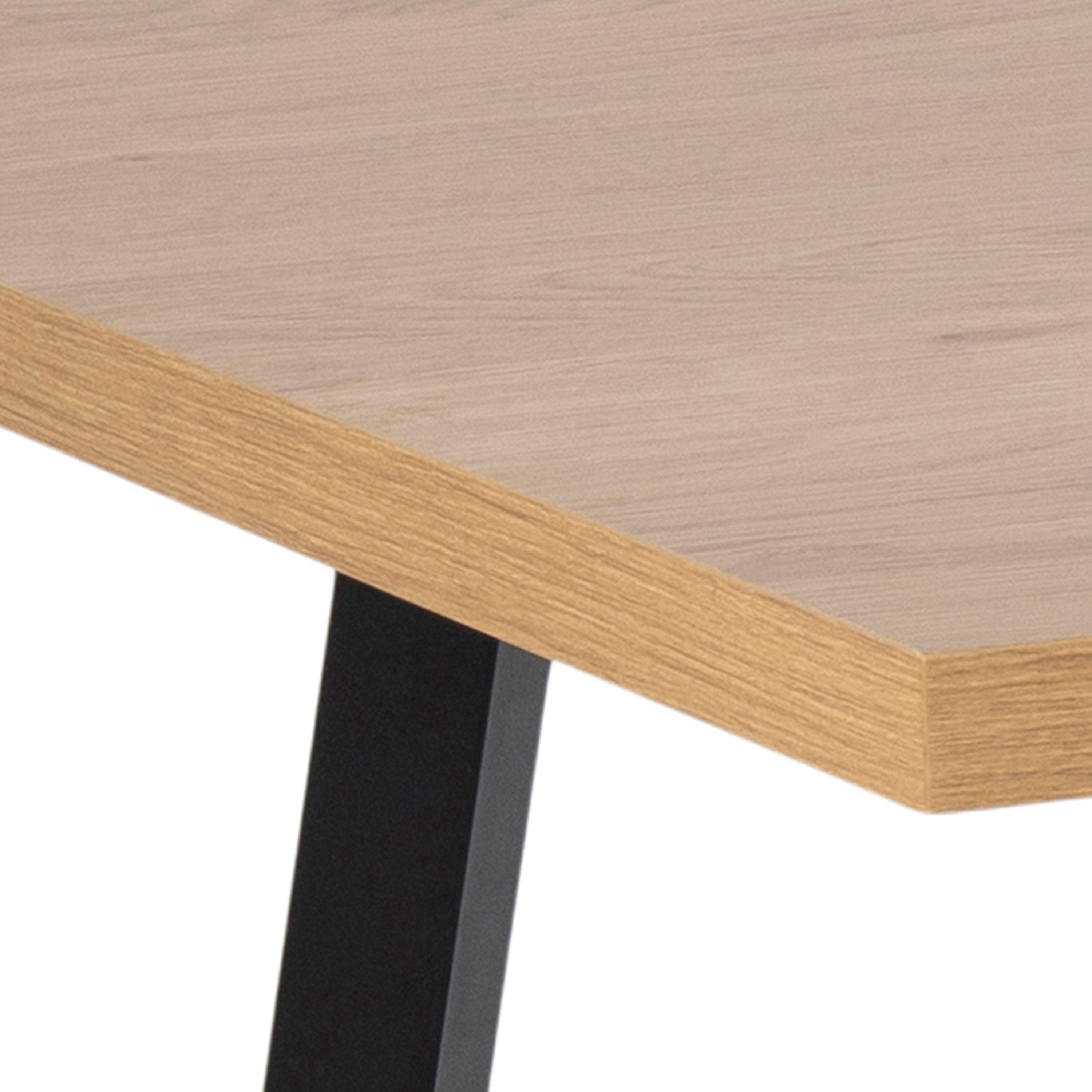 Aldwyn Dining Table in Oak & Black - YANDZ HOME